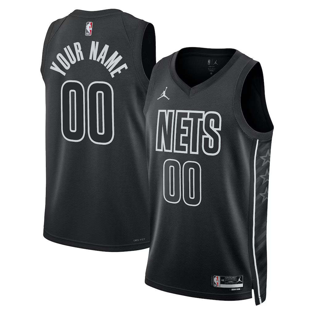 Brooklyn Nets 2025/26 Swingman Custom Jersey - Statement Edition - Black