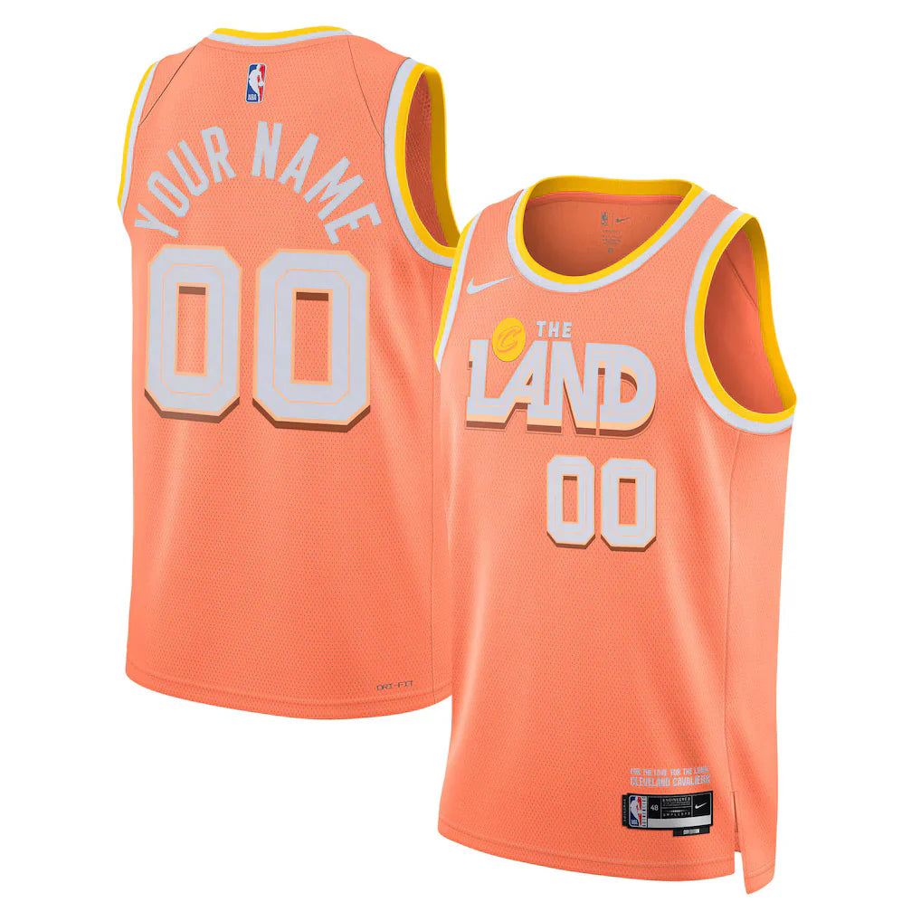 Cleveland Cavaliers 2025/26 City Edition Swingman Custom Jersey - Orange