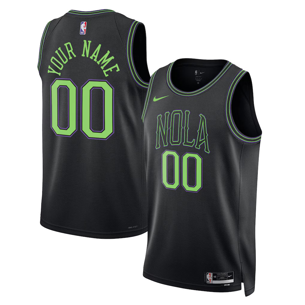 New Orleans Pelicans 2025/26 City Edition Swingman Custom Jersey - Black