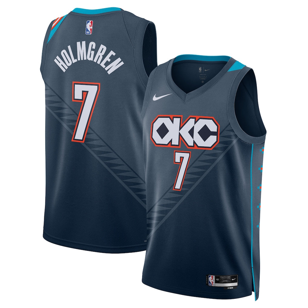 Chet Holmgren Oklahoma City Thunder 2025/26 Swingman Jersey - Navy - City Edition