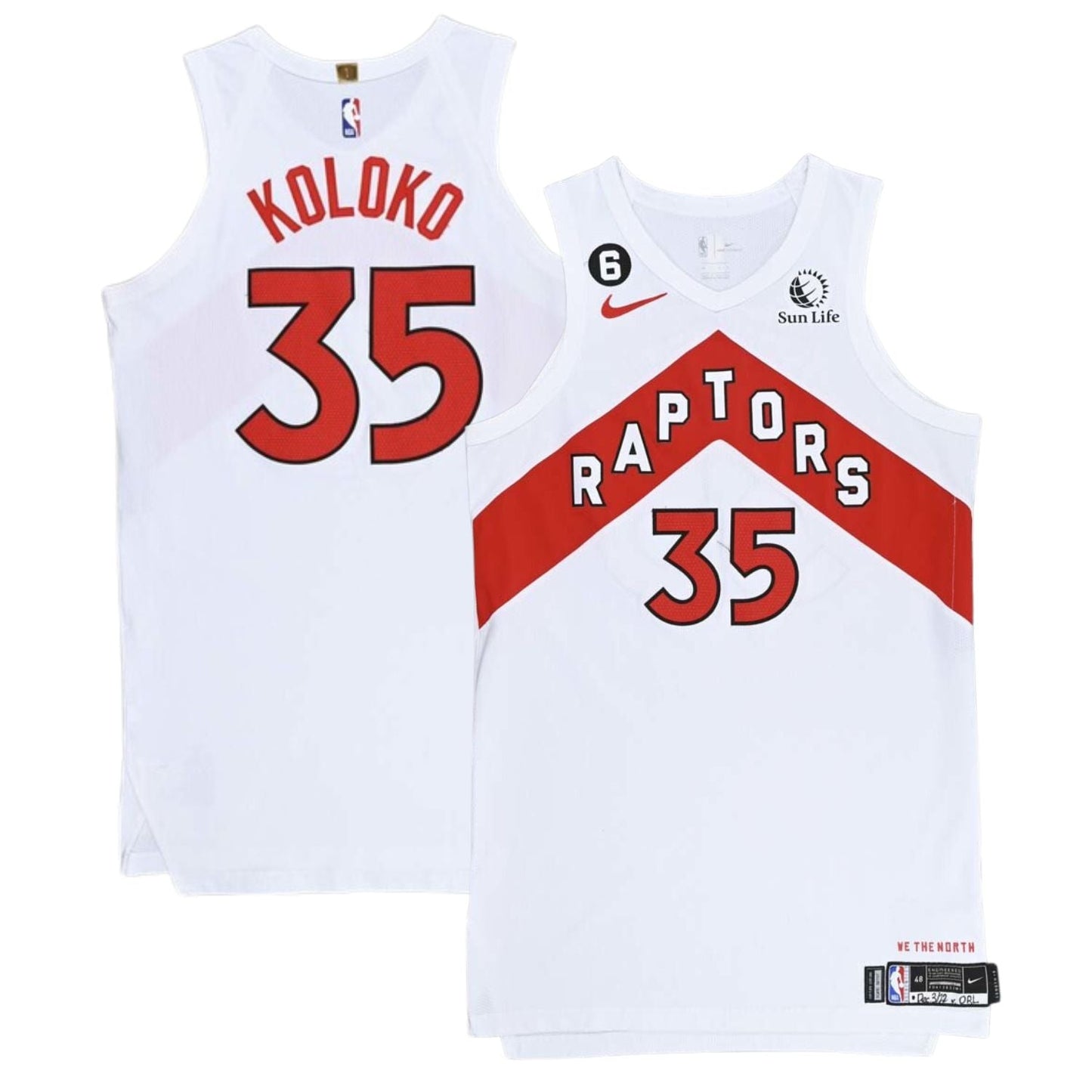 Basketball Christian Koloko Toronto Raptors 35 Jersey