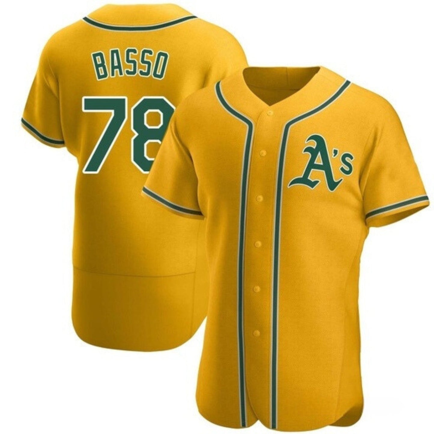 Baseball Brady Basso Oakland Atheltics 78 Jersey