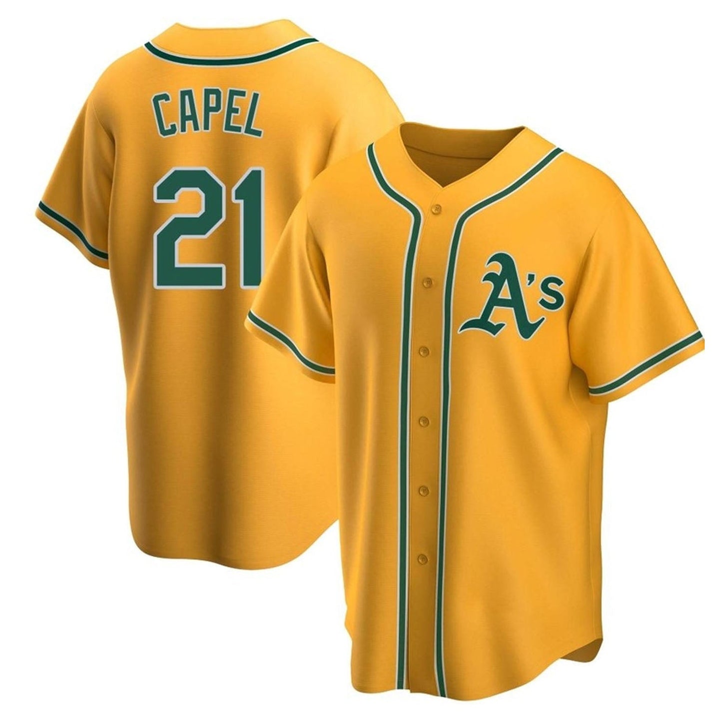 Baseball Conner Capel Oakland Athletics 21 Jersey