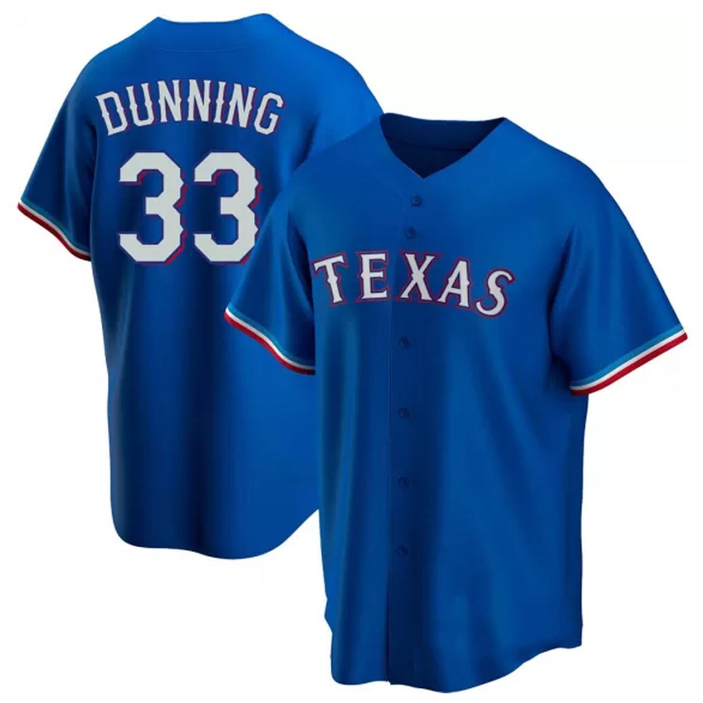Baseball Dane Dunning Texas Rangers 33 Jersey