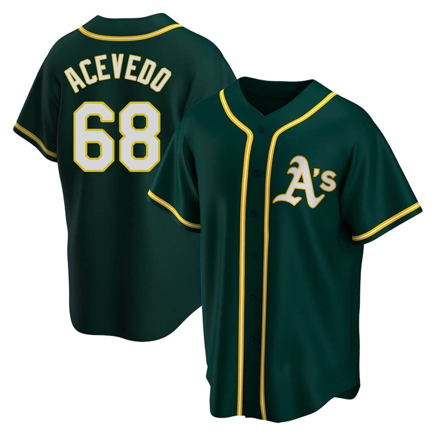 Baseball Domingo Acevedo Oakland Athletics 68 Jersey
