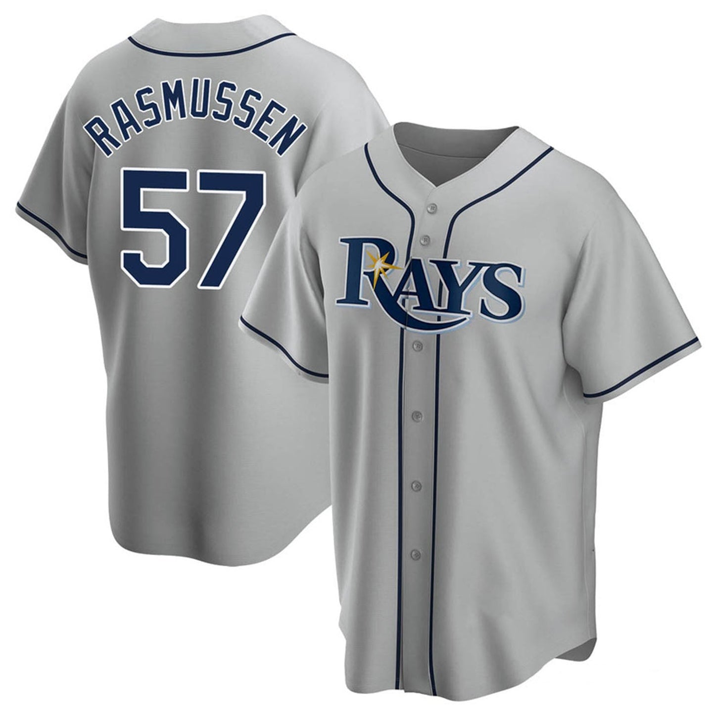 Baseball Drew Rasmussen Tampa Bay Rays 57 Jersey