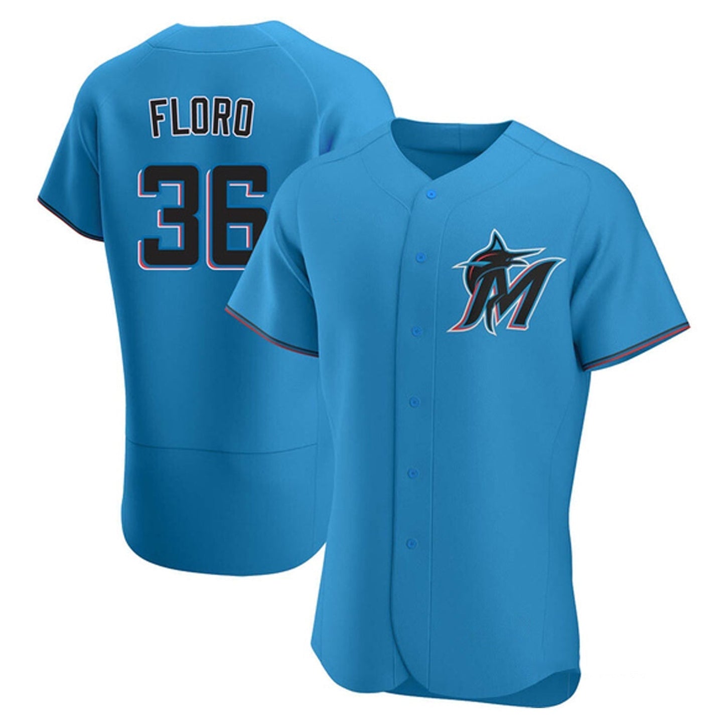 Baseball Dylan Floro Miami Marlins 36 Jersey