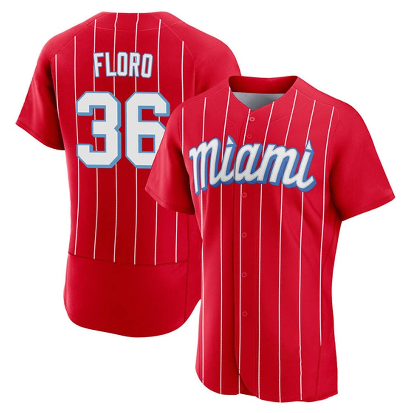 Baseball Dylan Floro Miami Marlins 36 Jersey