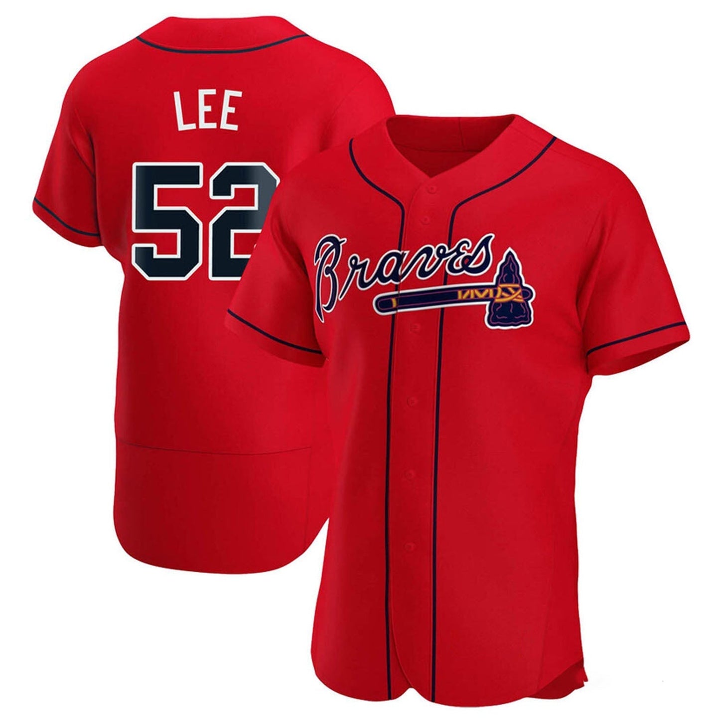 Baseball Dylan Lee Atlanta Braves 52 Jersey