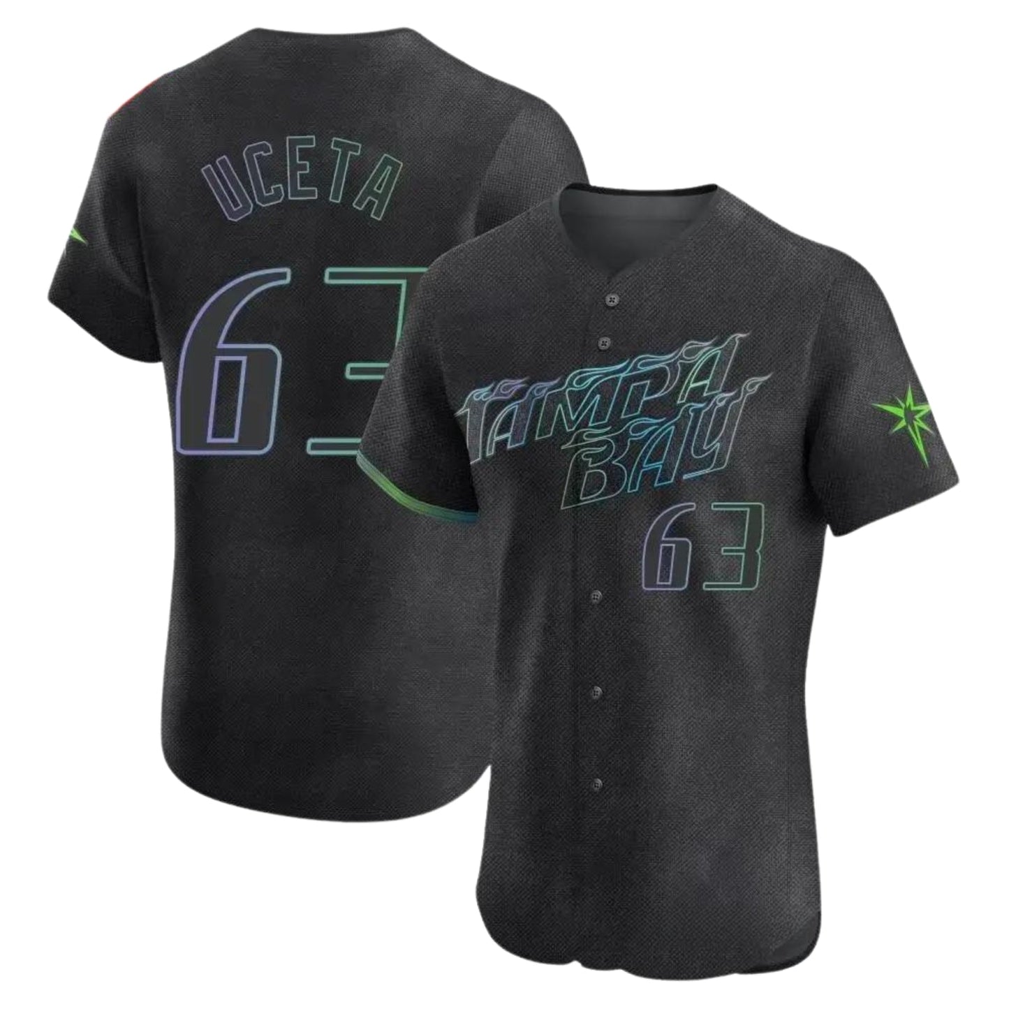 Baseball Edwin Uceta Tampa Bay Rays 63 Jersey