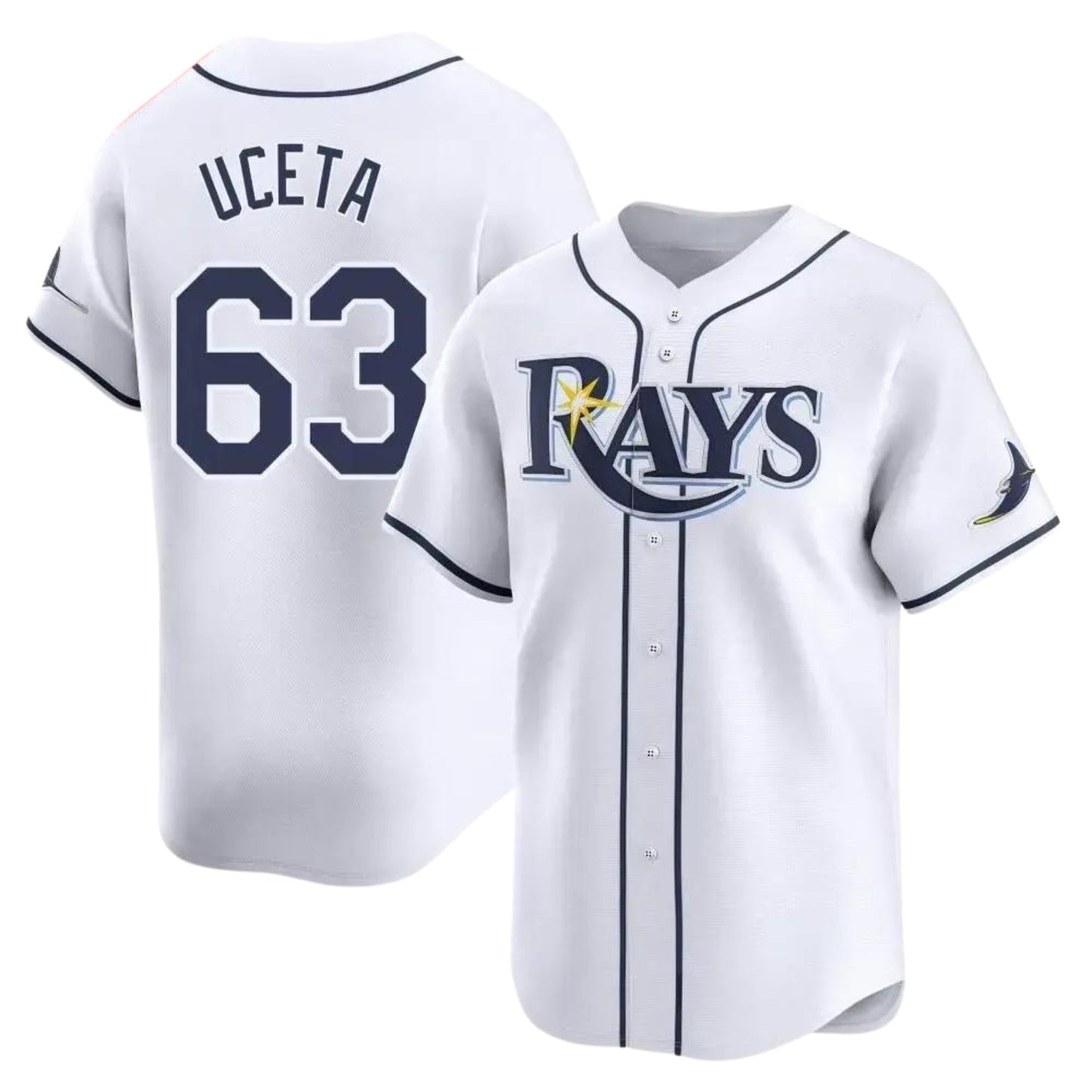 Baseball Edwin Uceta Tampa Bay Rays 63 Jersey
