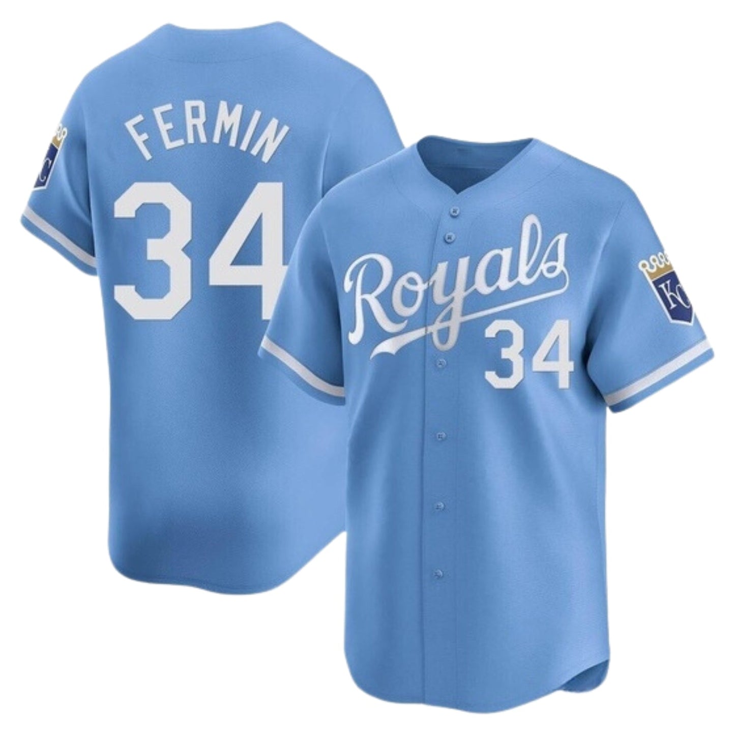 Baseball Freddy Fermin Kansas City Royals 34 Jersey