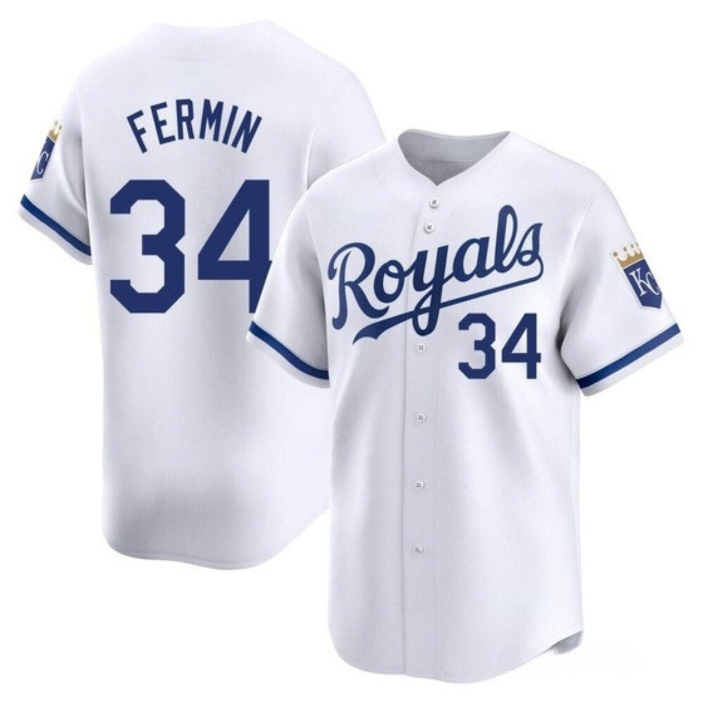Baseball Freddy Fermin Kansas City Royals 34 Jersey