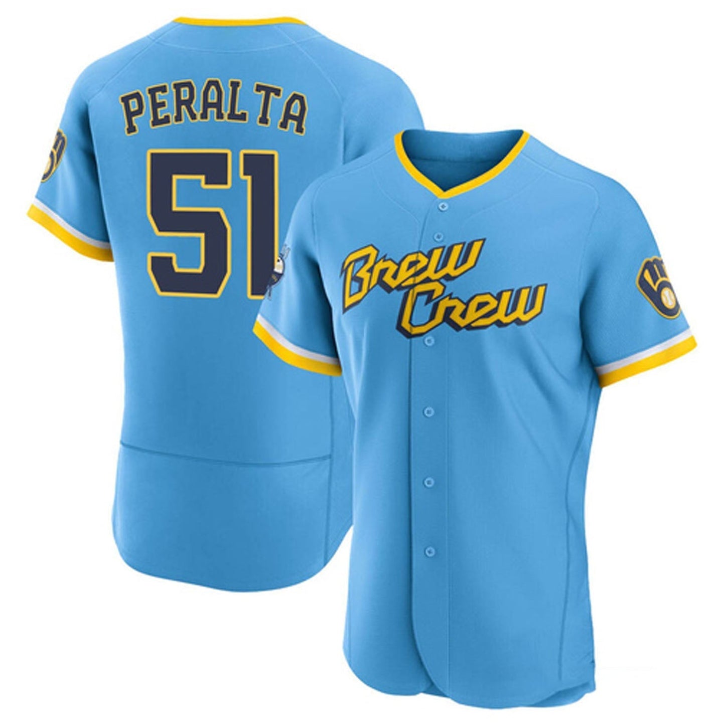 Baseball Freddy Peralta Milwaukee Brewers 51 Jersey