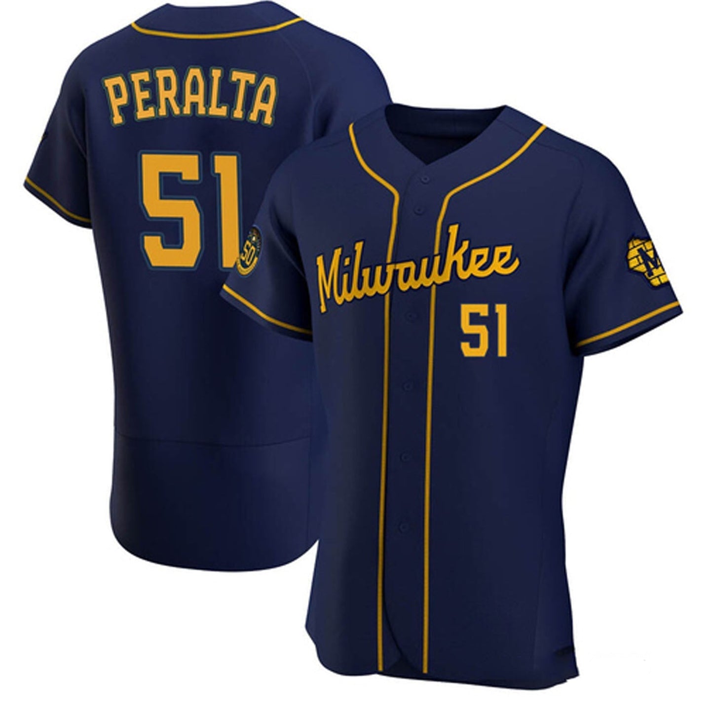 Baseball Freddy Peralta Milwaukee Brewers 51 Jersey