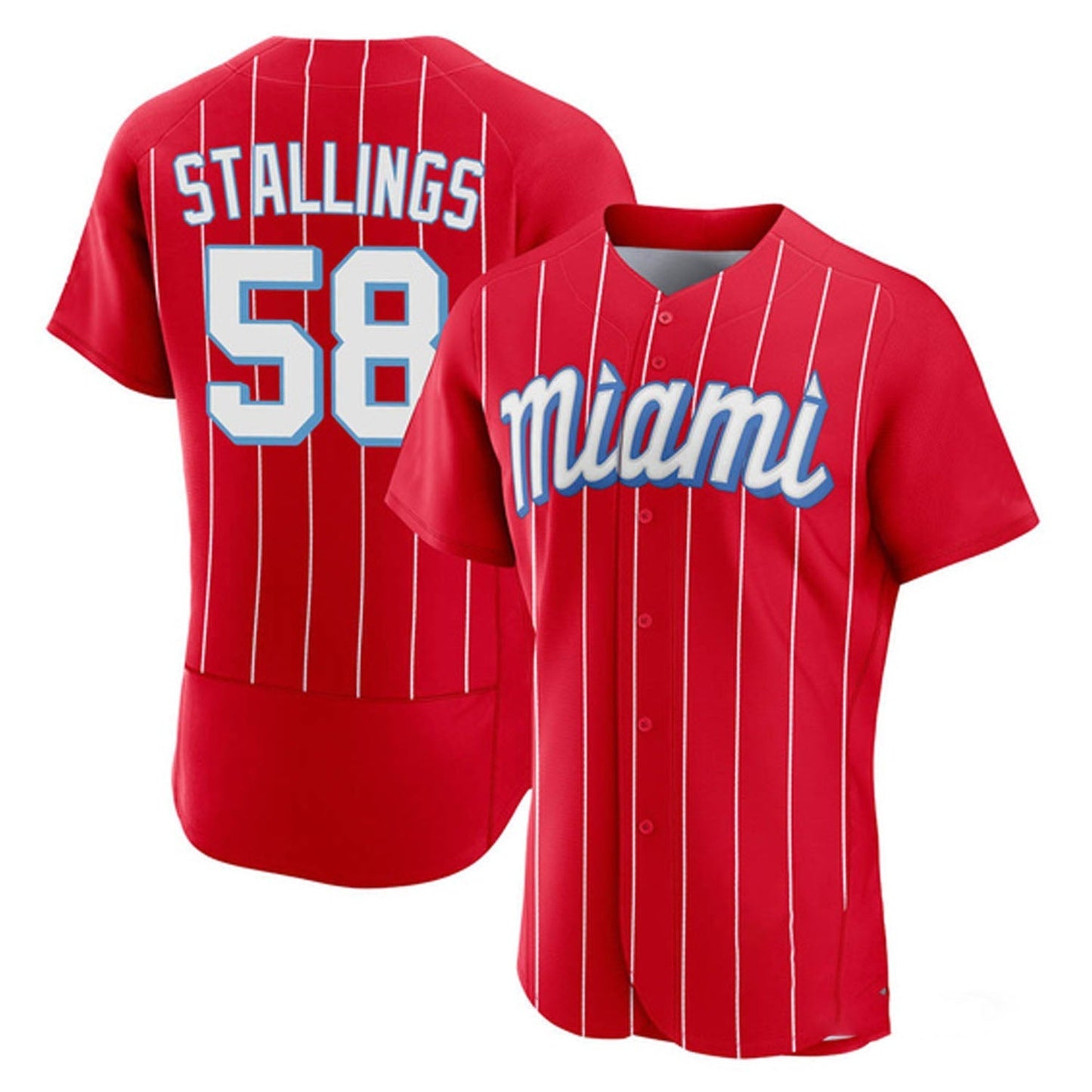 Baseball Jacob Stallings Miami Marlins 58 Jersey