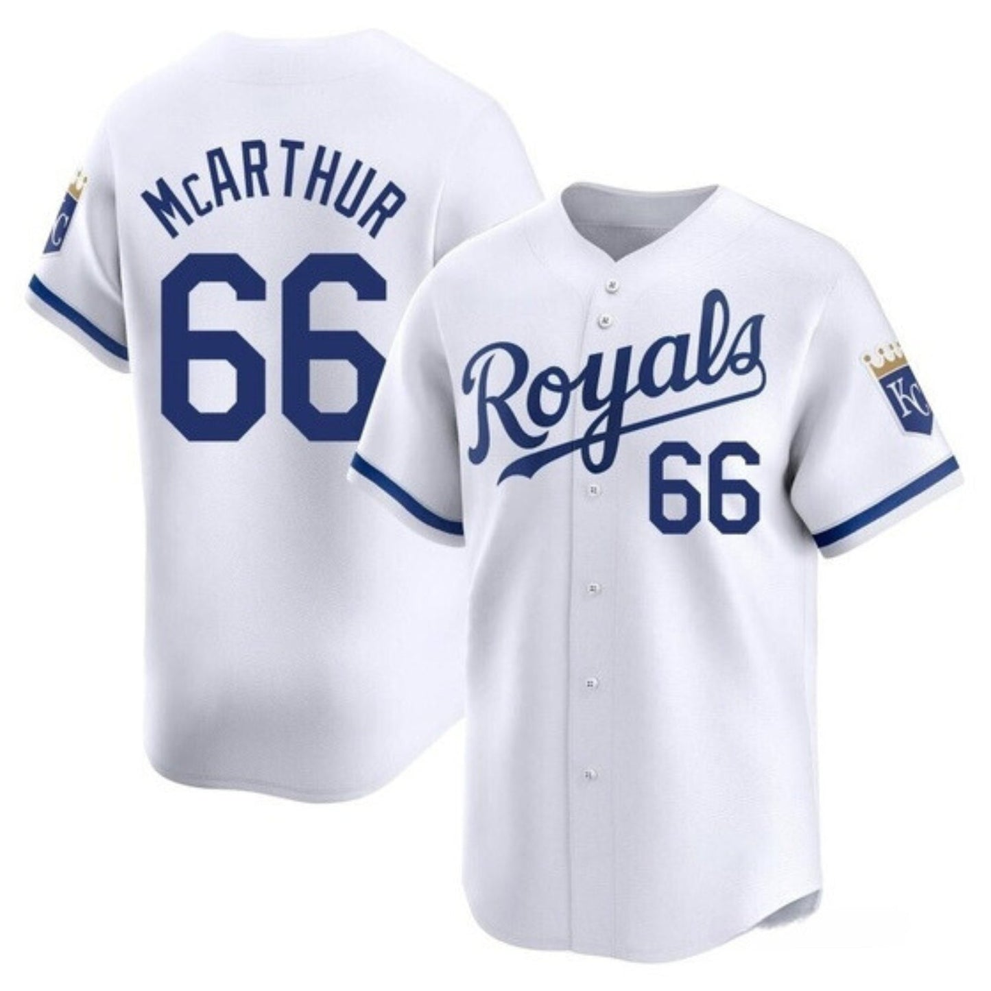 Baseball James McArthur Kansas City Royals 66 Jersey