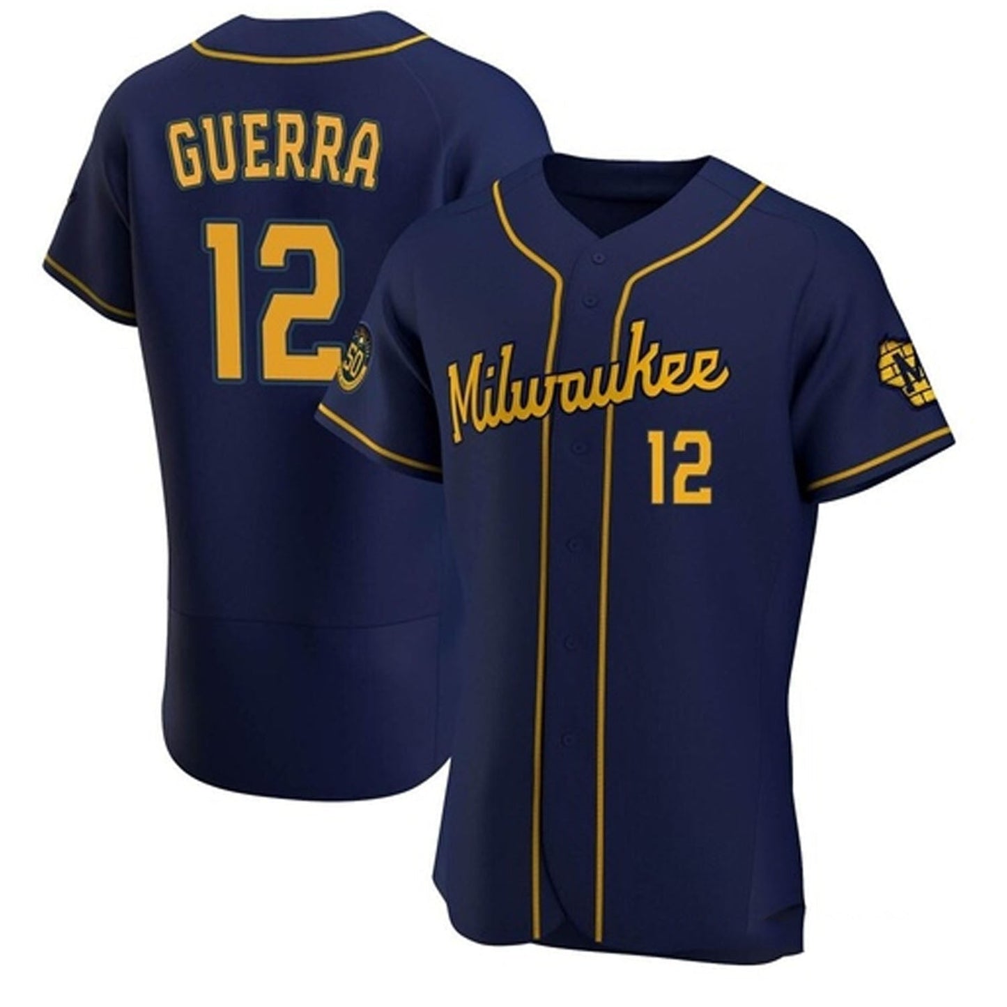 Baseball Javy Guerra Milwaukee Brewers 12 Jersey