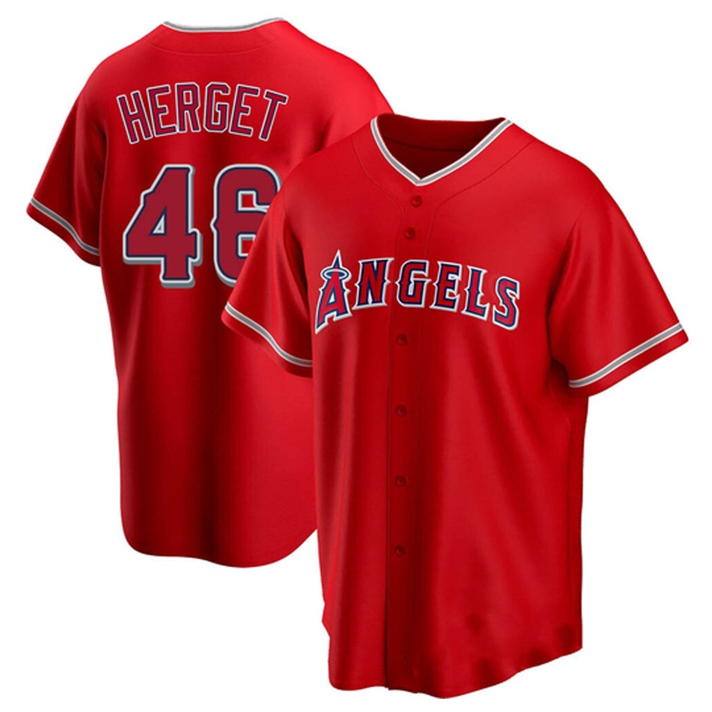 Baseball Jimmy Herget Los Angeles Angels 46 Jersey