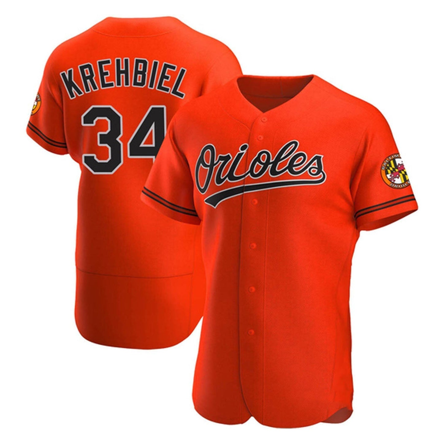 Baseball Joey Krehbiel Baltimore Orioles 34 Jersey