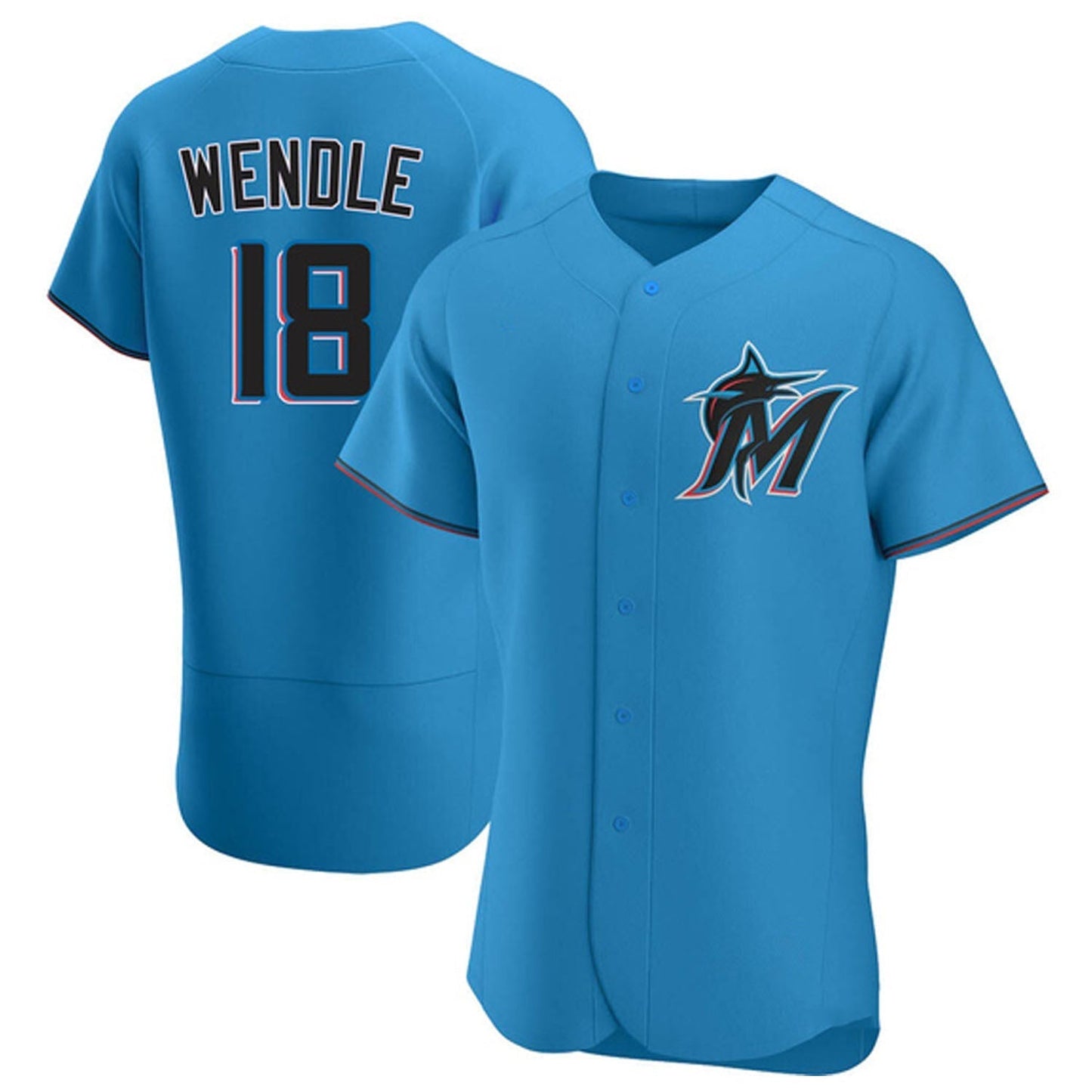 Baseball Joey Wendle Miami Marlins 18 Jersey