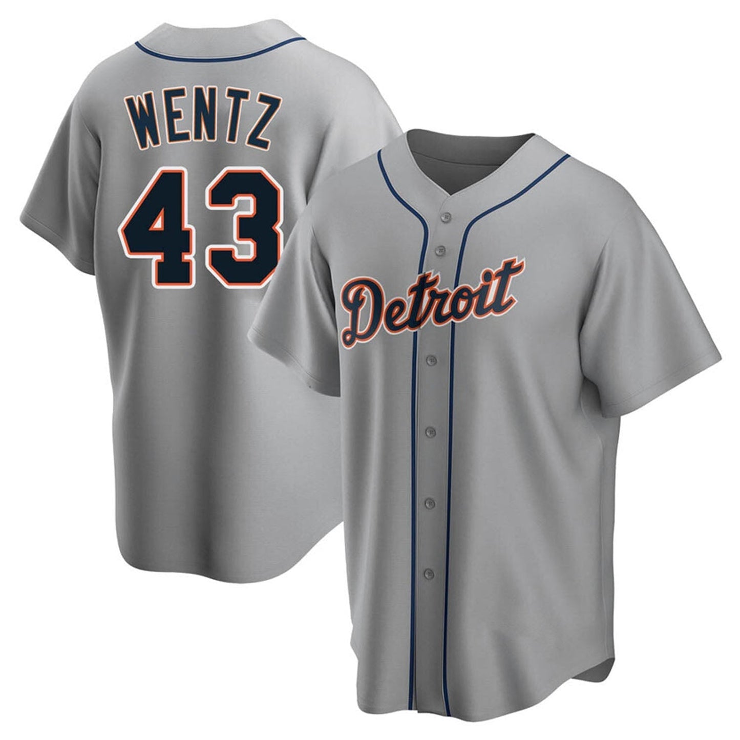 Baseball Joey Wentz Detroit Tigers 43 Jersey