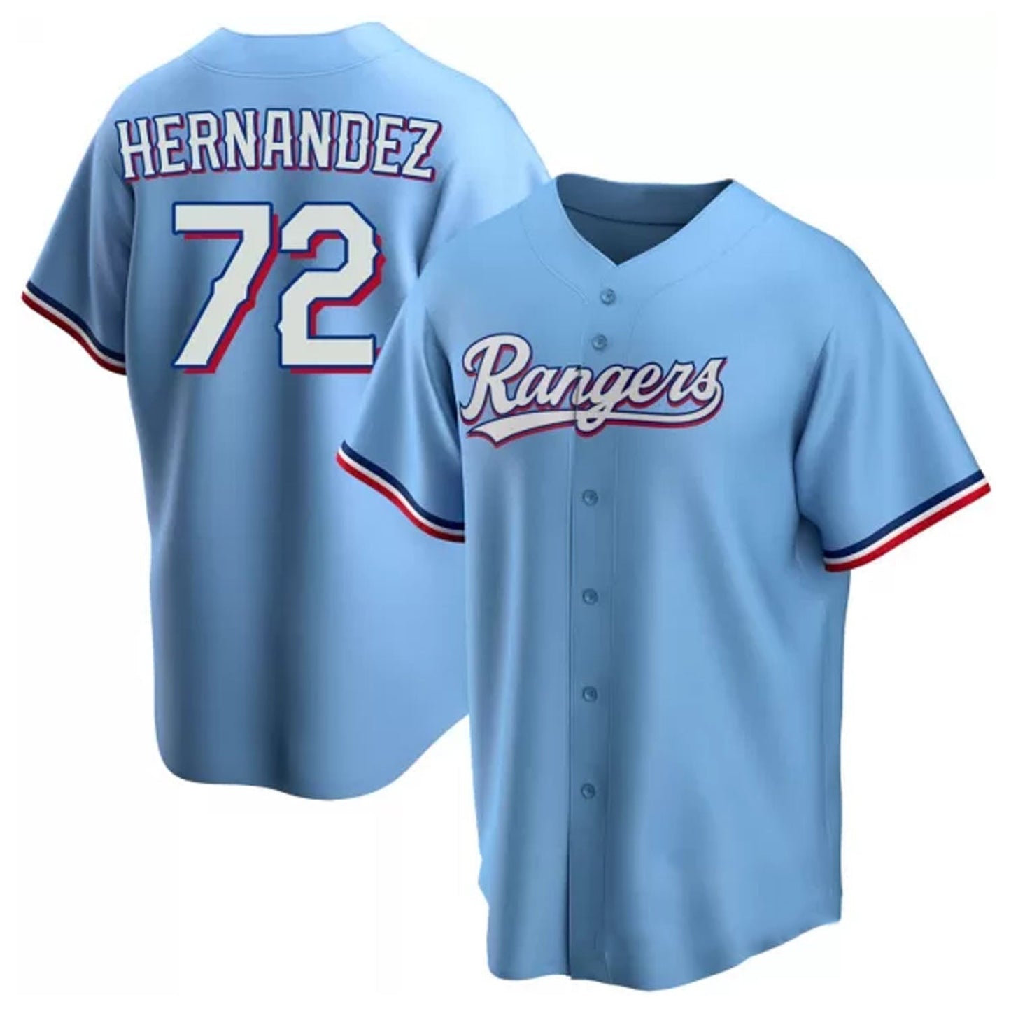 Baseball Jonathan Hernandez Texas Rangers 72 Jersey