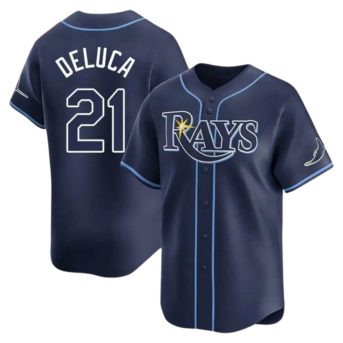 Baseball Jonny Deluca Tampa Bay Rays 21 Jersey