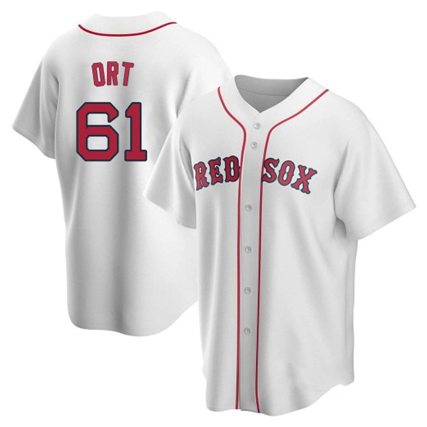Baseball Kaleb Ort Boston Red Sox 61 Jersey