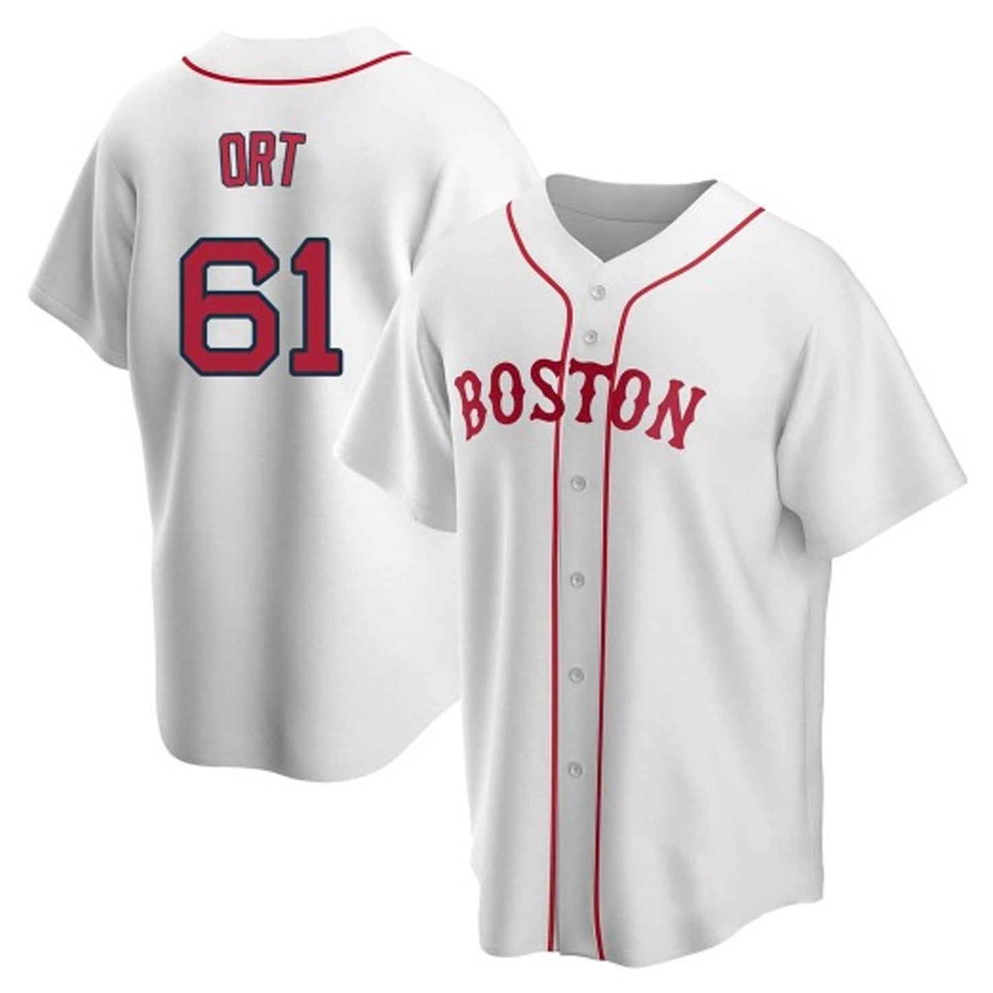 Baseball Kaleb Ort Boston Red Sox 61 Jersey