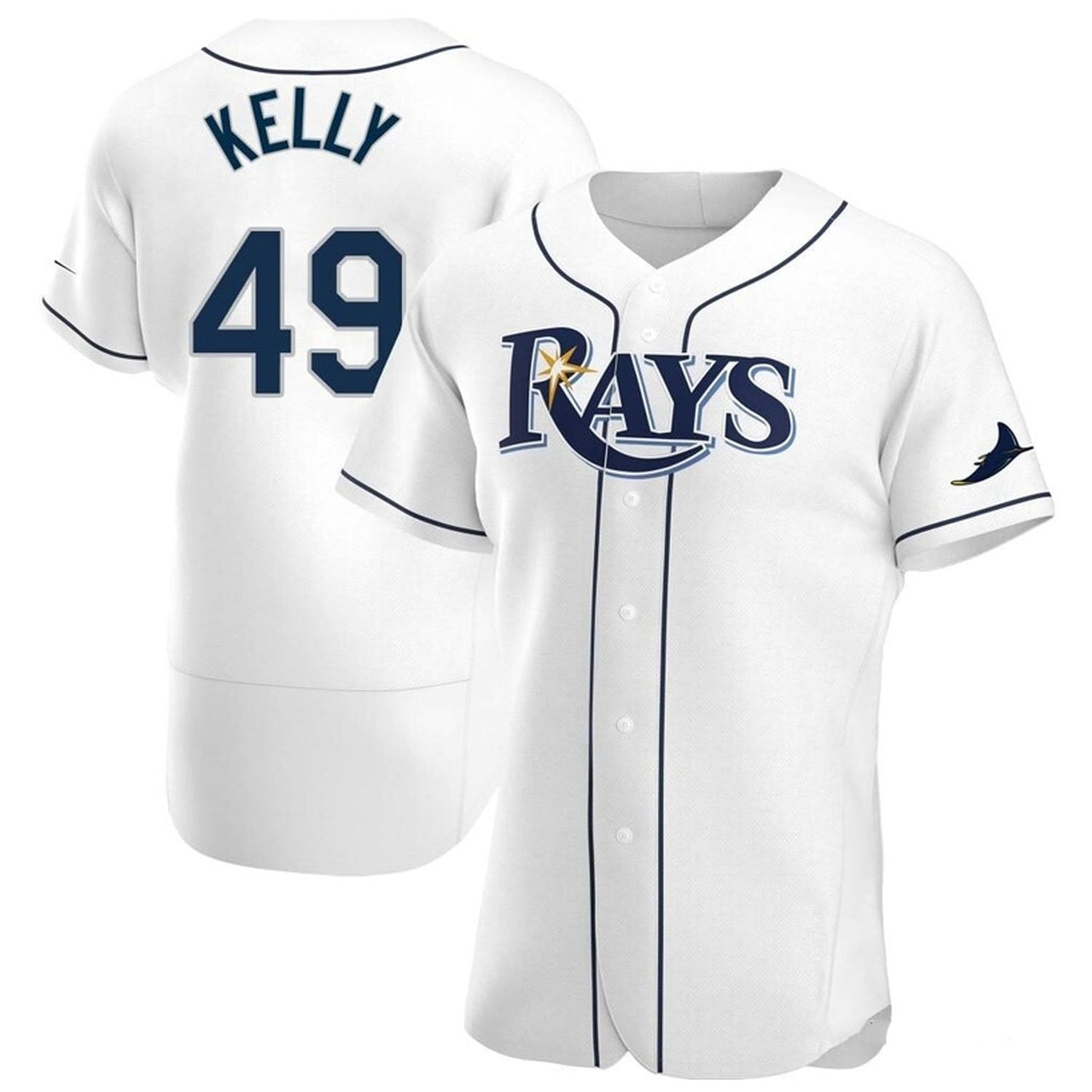 Baseball Kevin Kelly Tampa Bay Rays 49 Jersey