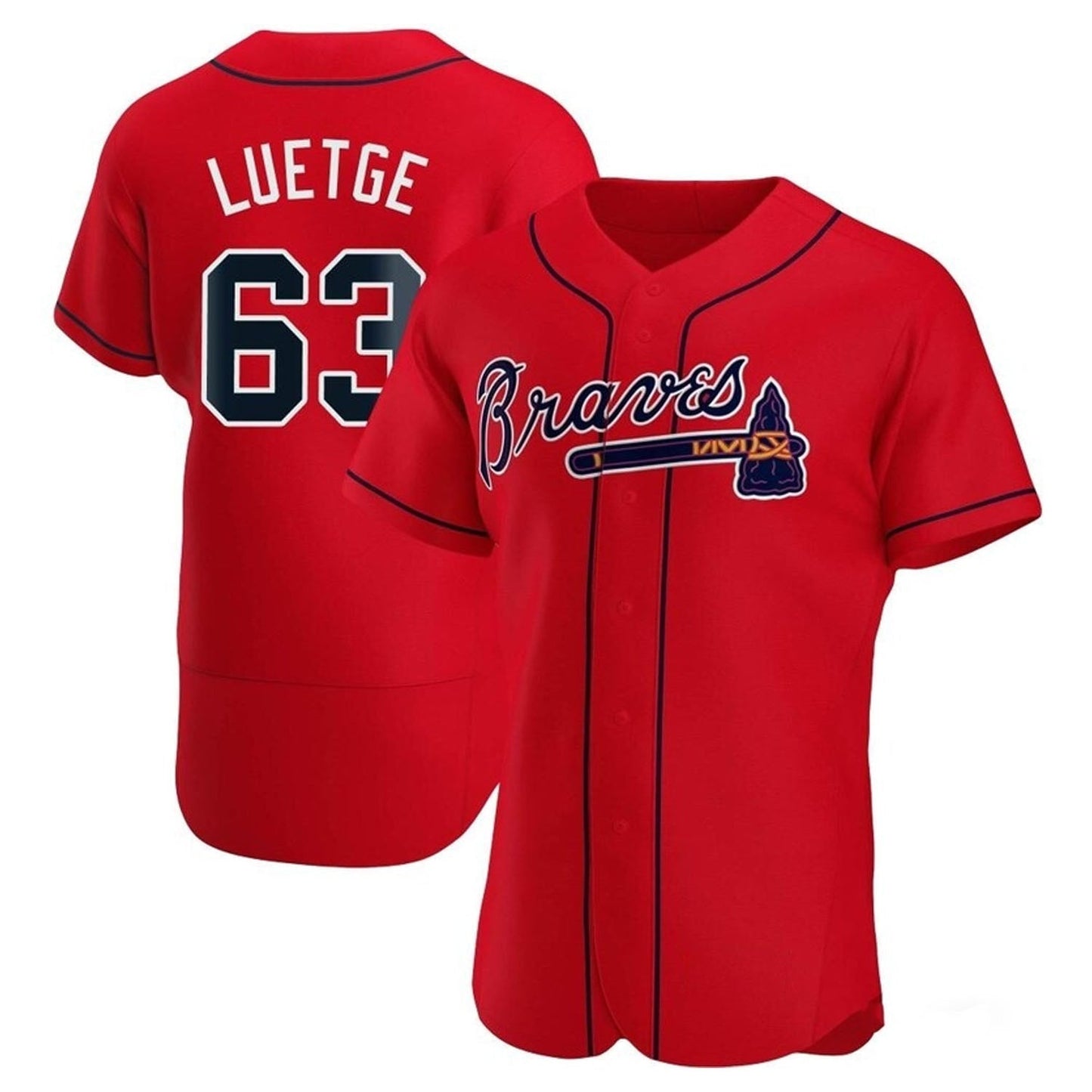 Baseball Lucas Luetge Atlanta Braves 63 Jersey