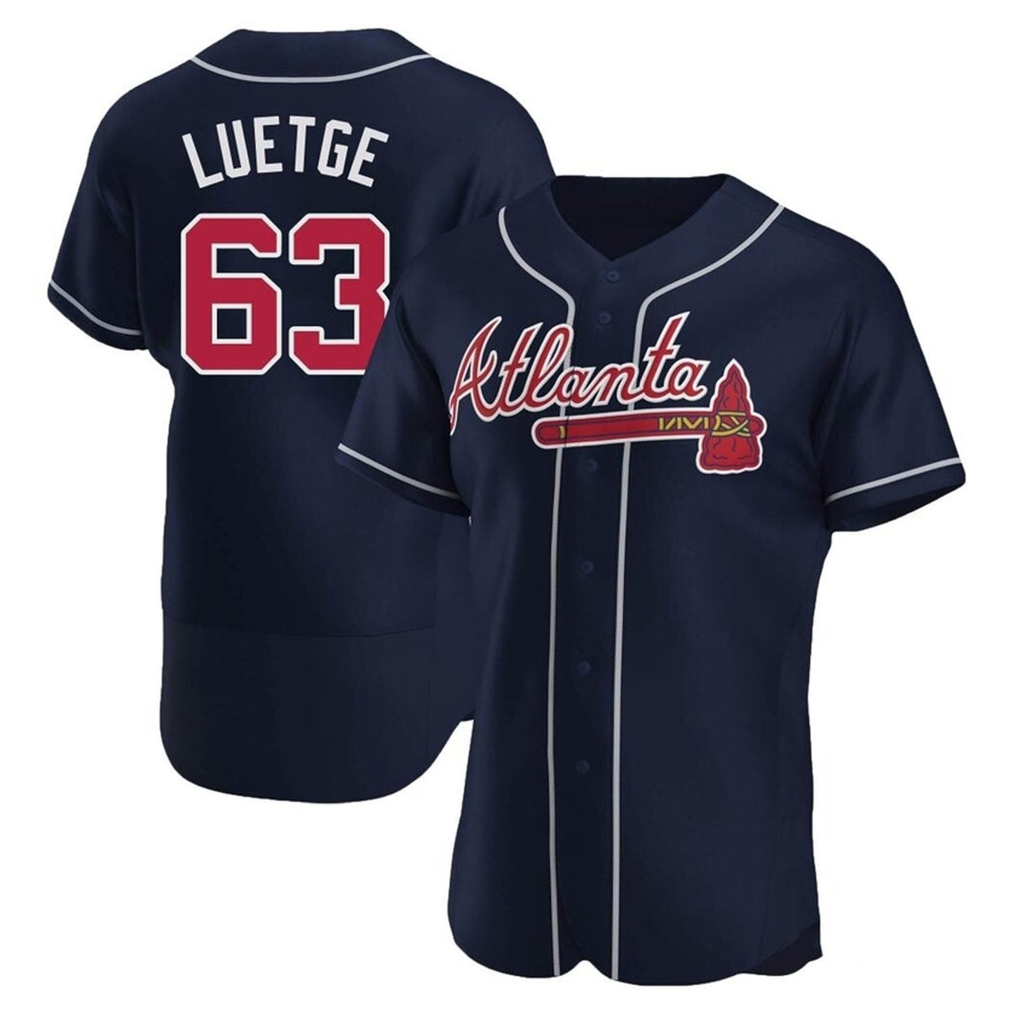 Baseball Lucas Luetge Atlanta Braves 63 Jersey