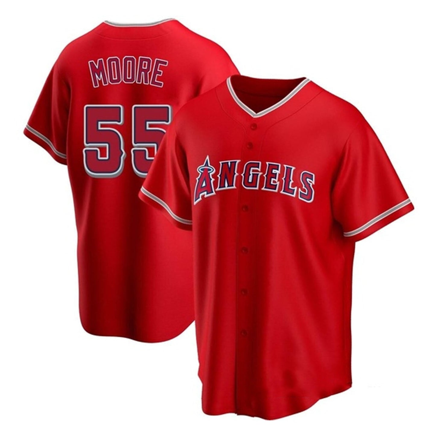 Baseball Matt Moore Los Angeles Angels 55 Jersey