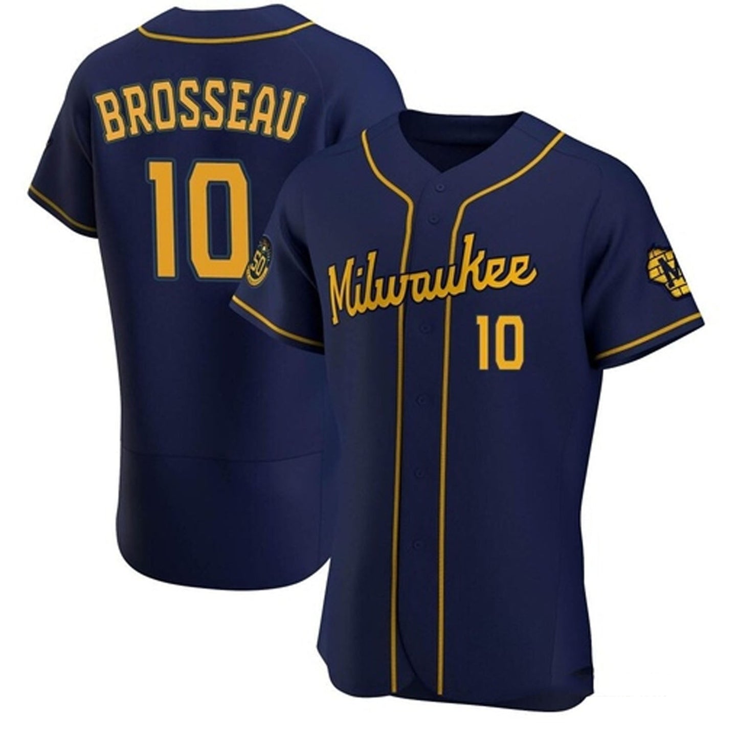 Baseball Mike Brosseau Milwaukee Brewers 10 Jersey