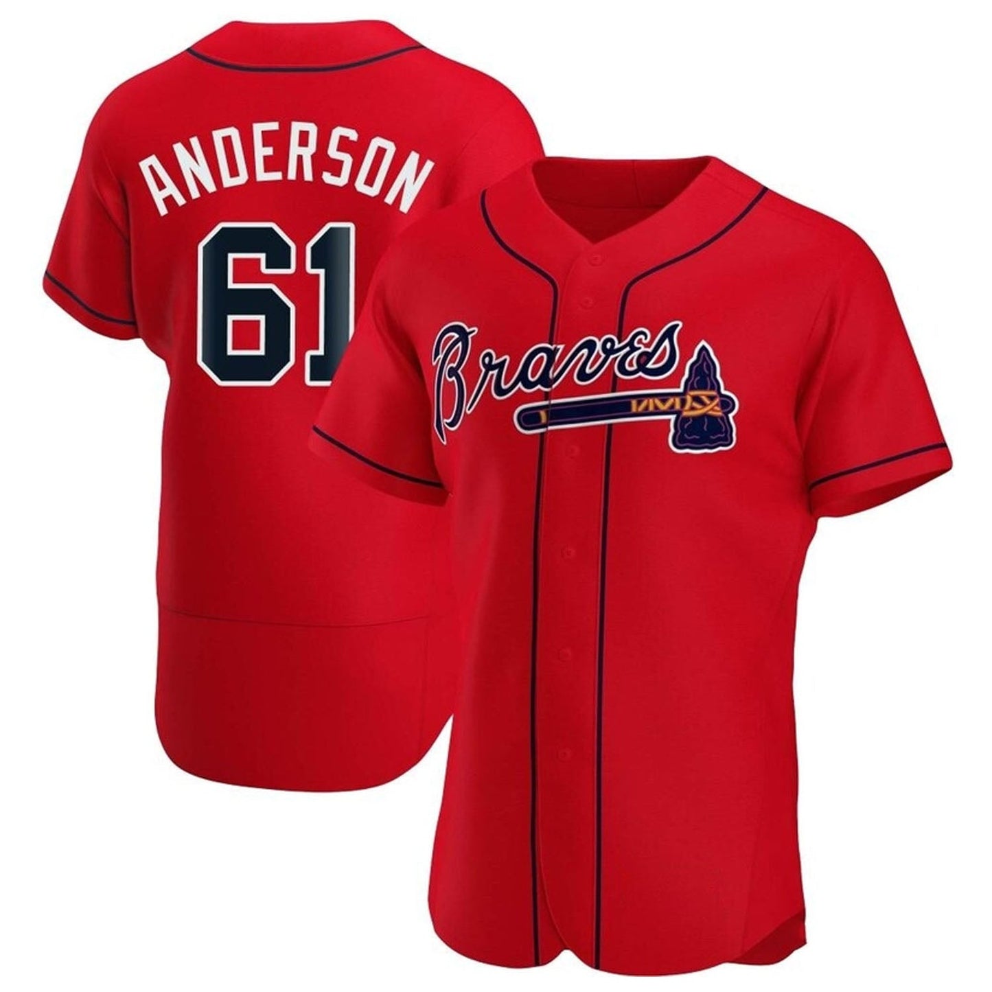 Baseball Nick Anderson Atlanta Braves 61 Jersey