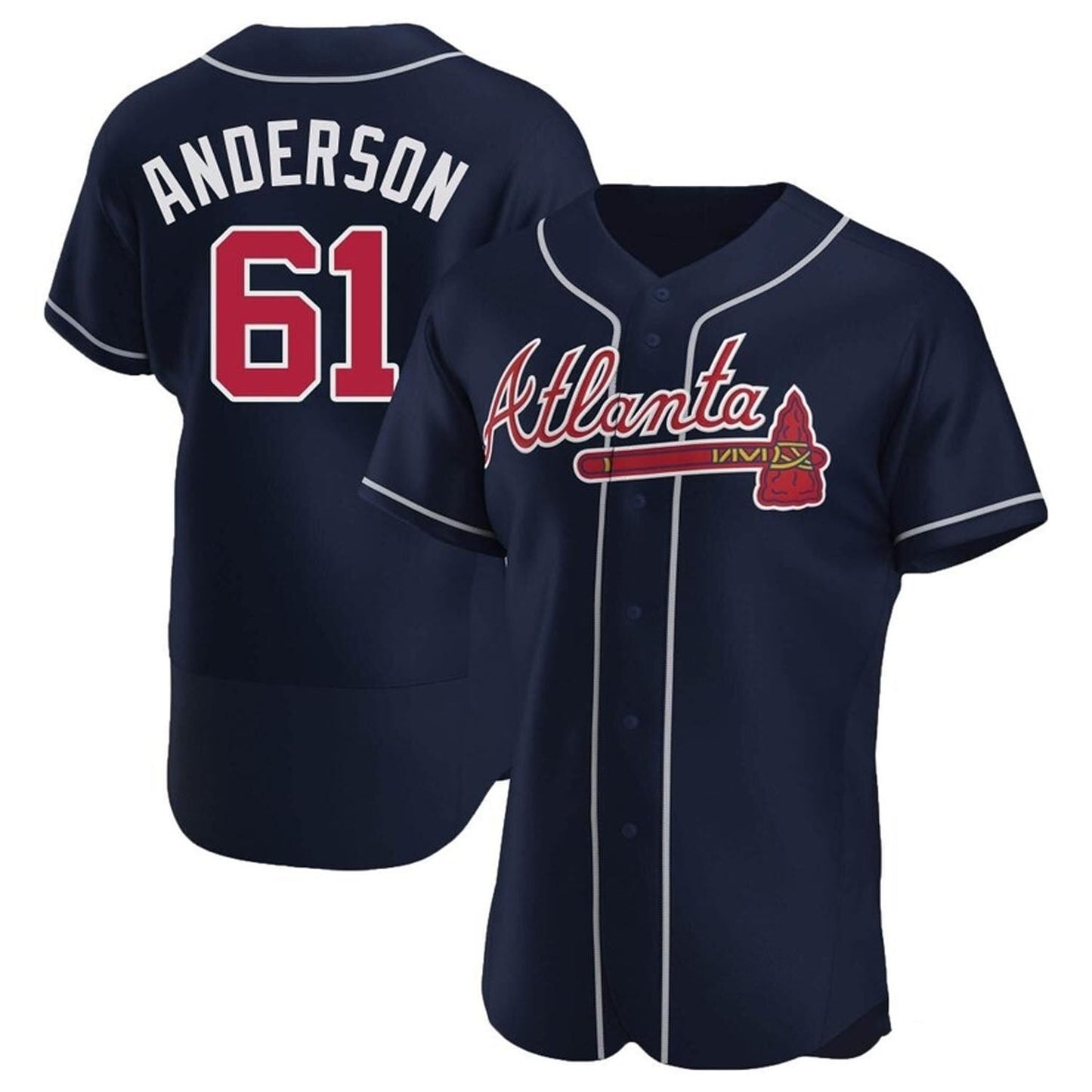 Baseball Nick Anderson Atlanta Braves 61 Jersey