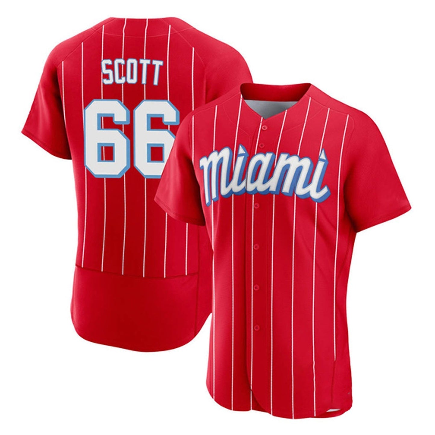 Baseball Tanner Scott Miami Marlins 66 Jersey