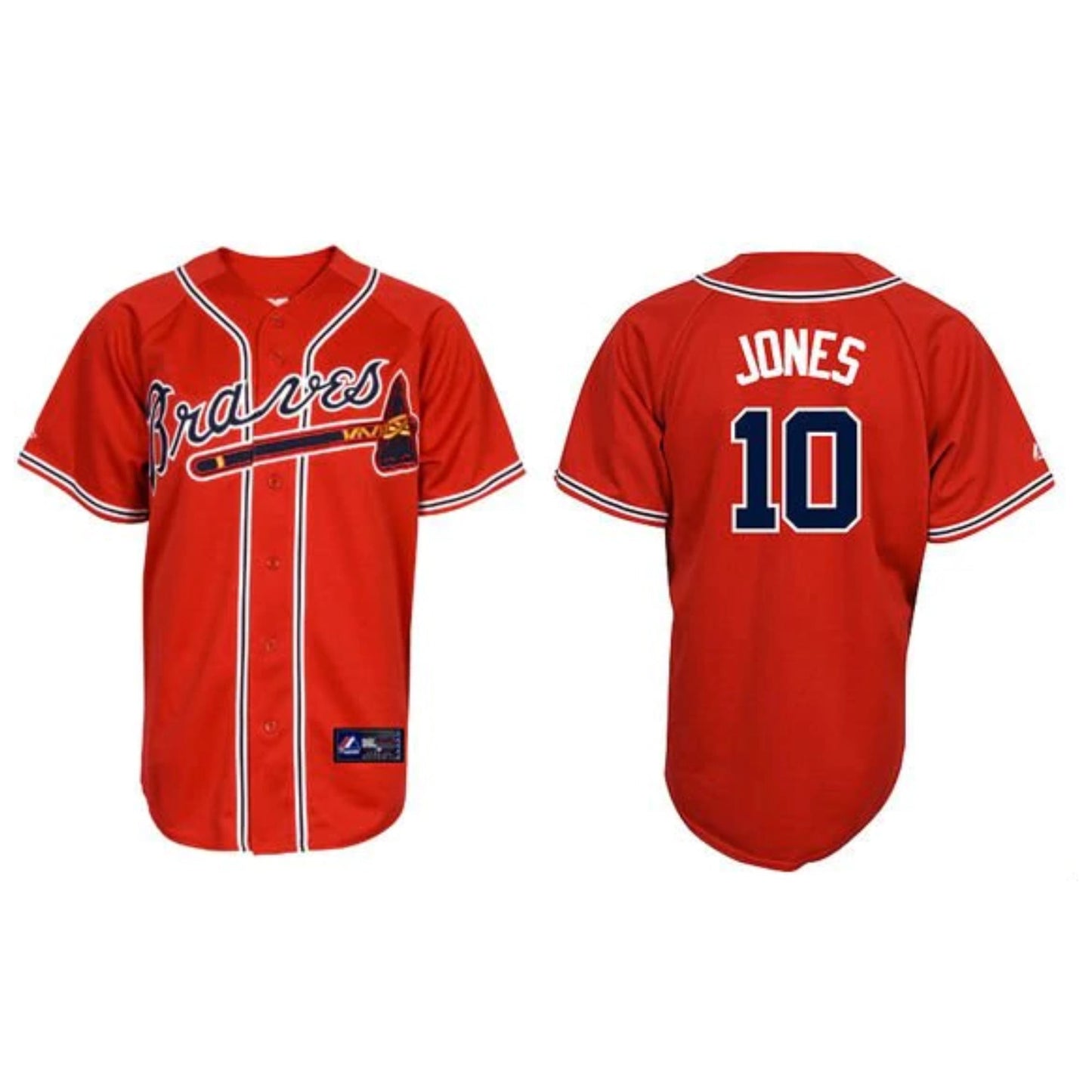 Baseball Chipper Jones Atlanta Braves 10 Retro Jersey