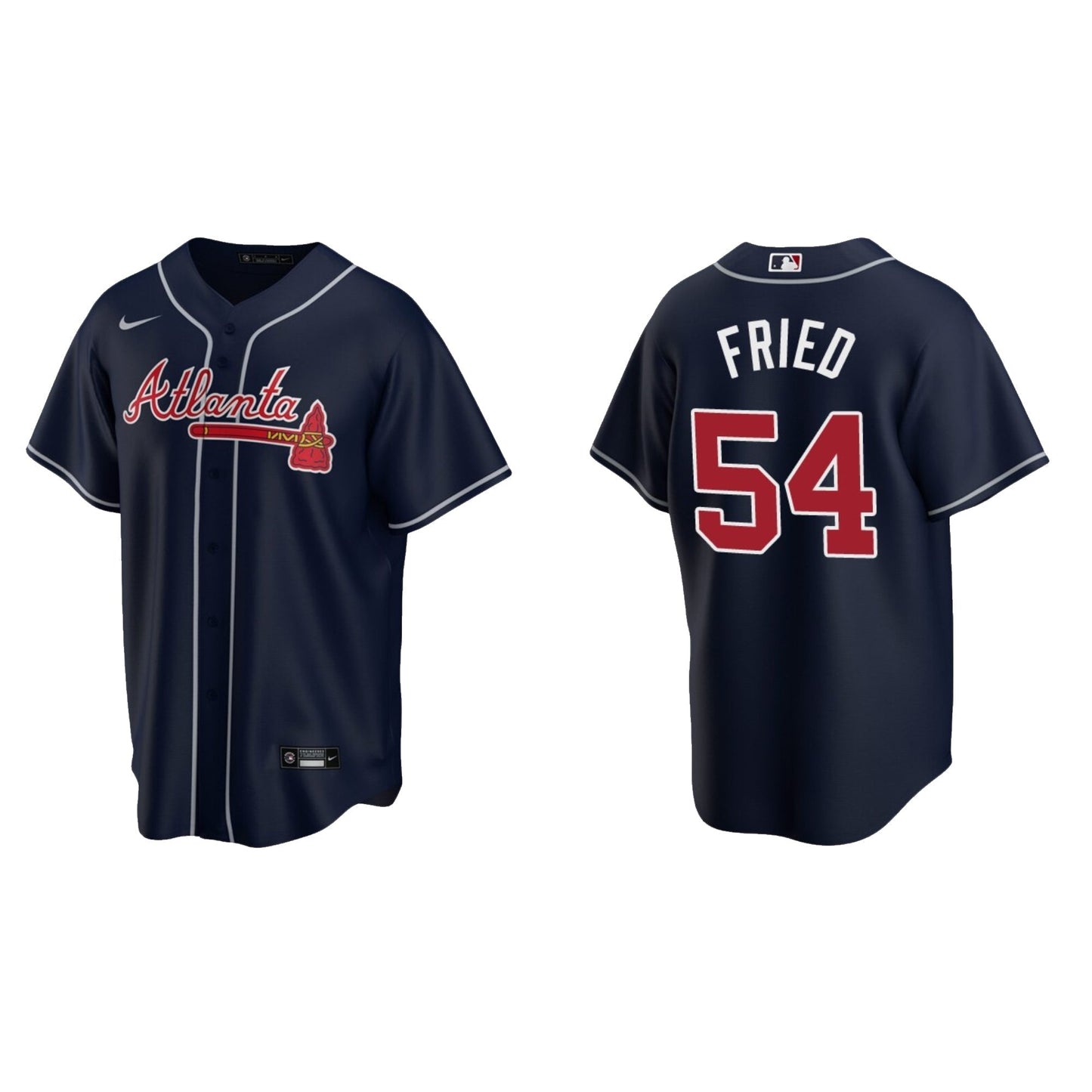 Baseball Max Fried Atlanta Braves 54 Jersey