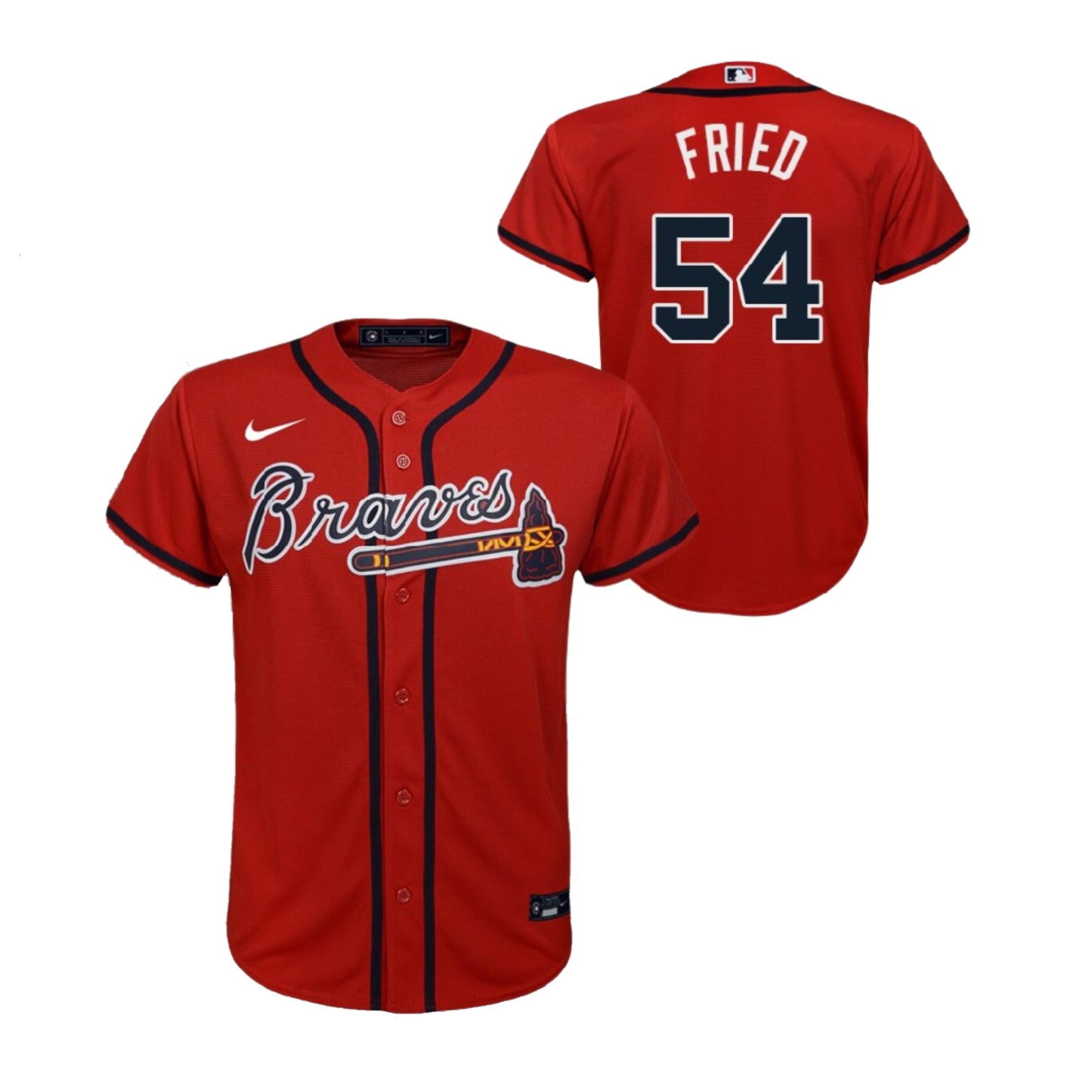 Baseball Max Fried Atlanta Braves 54 Jersey