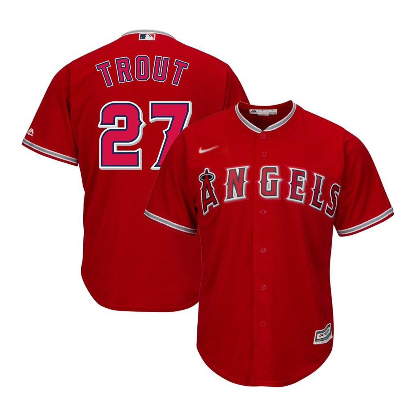 Baseball Mike Trout Los Angeles Angels 27 Jersey