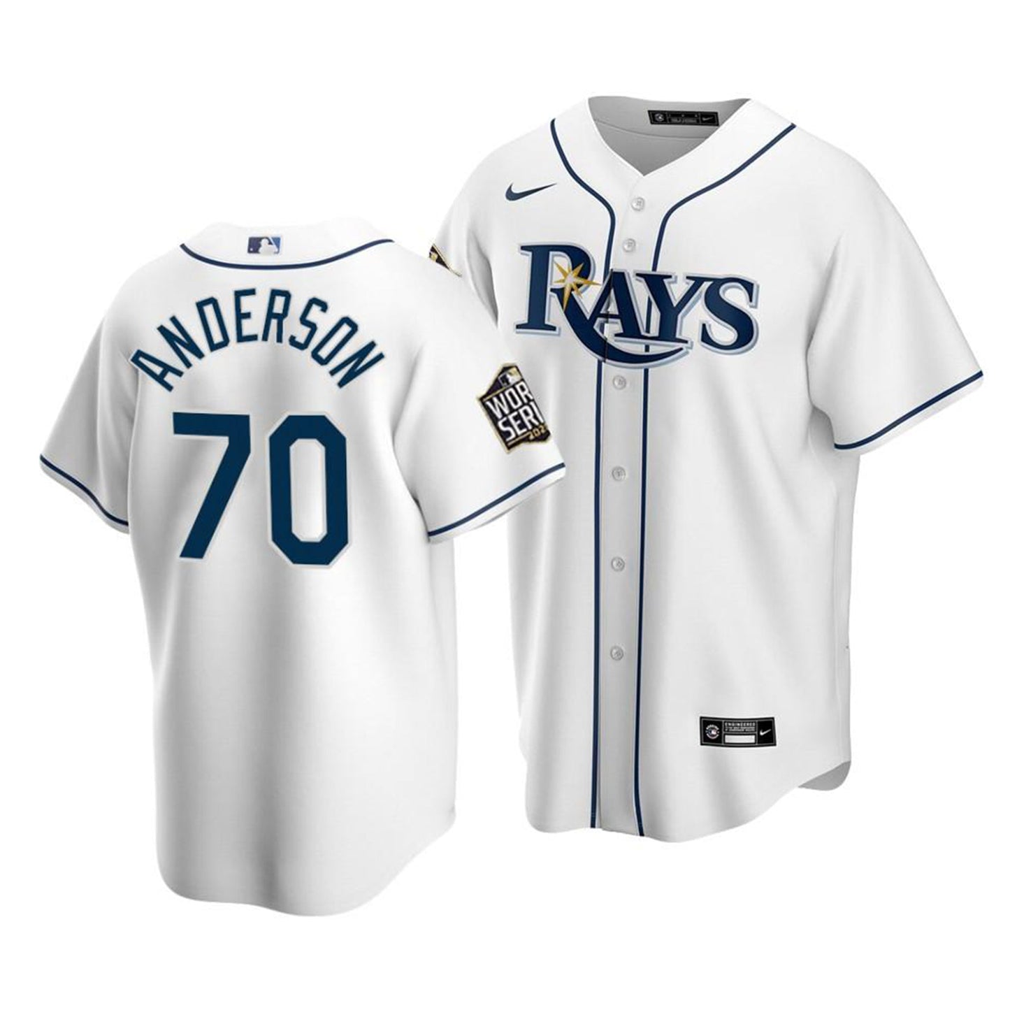 Baseball Nick Anderson Tampa Bay Rays 70 Jersey