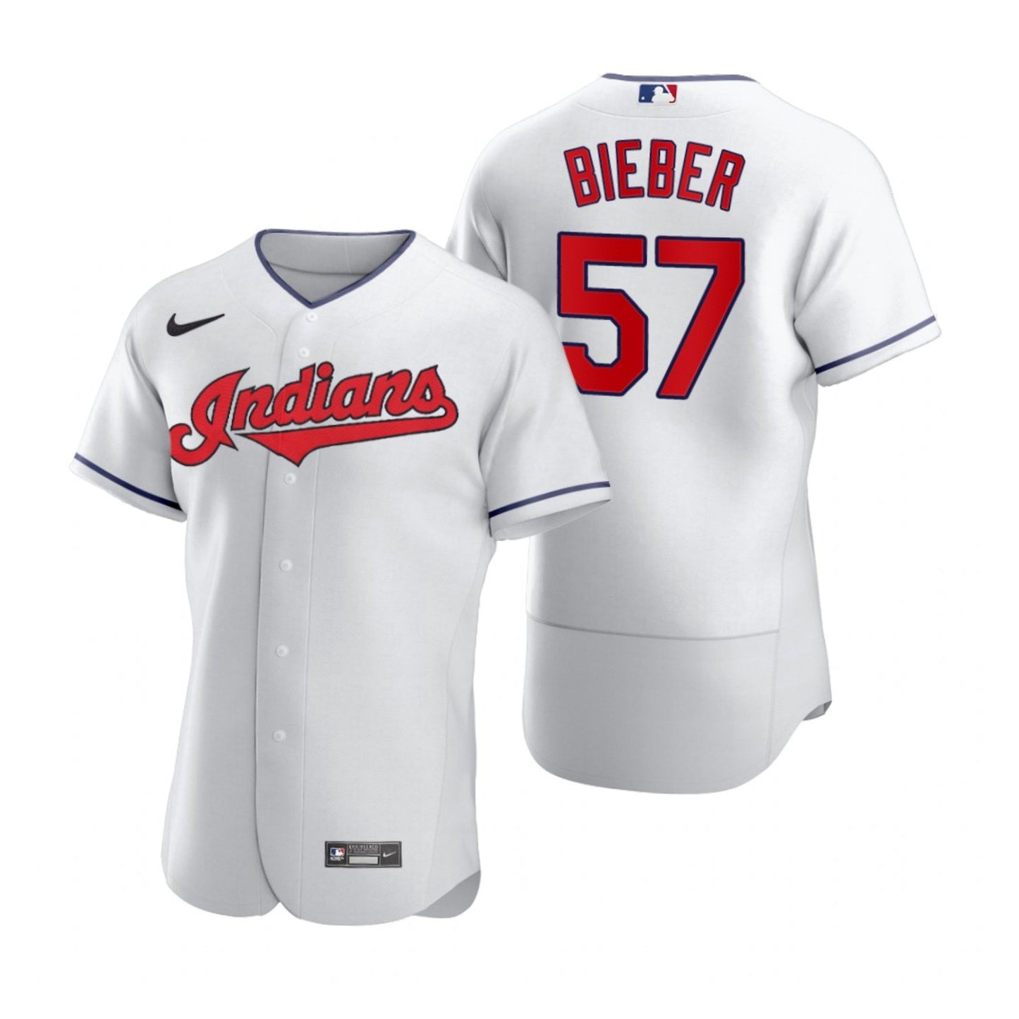 Baseball Shane Bieber Cleveland Indians 57 Jersey