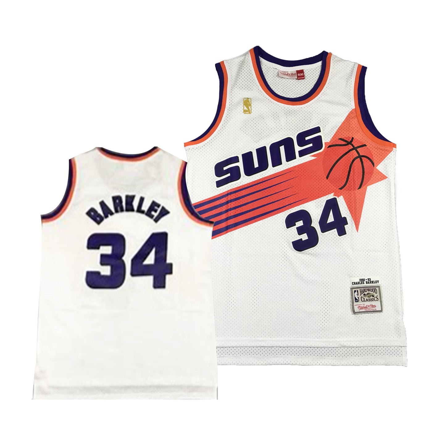 Basketball Charles Barkley Phoenix Suns 34 Retro Jersey