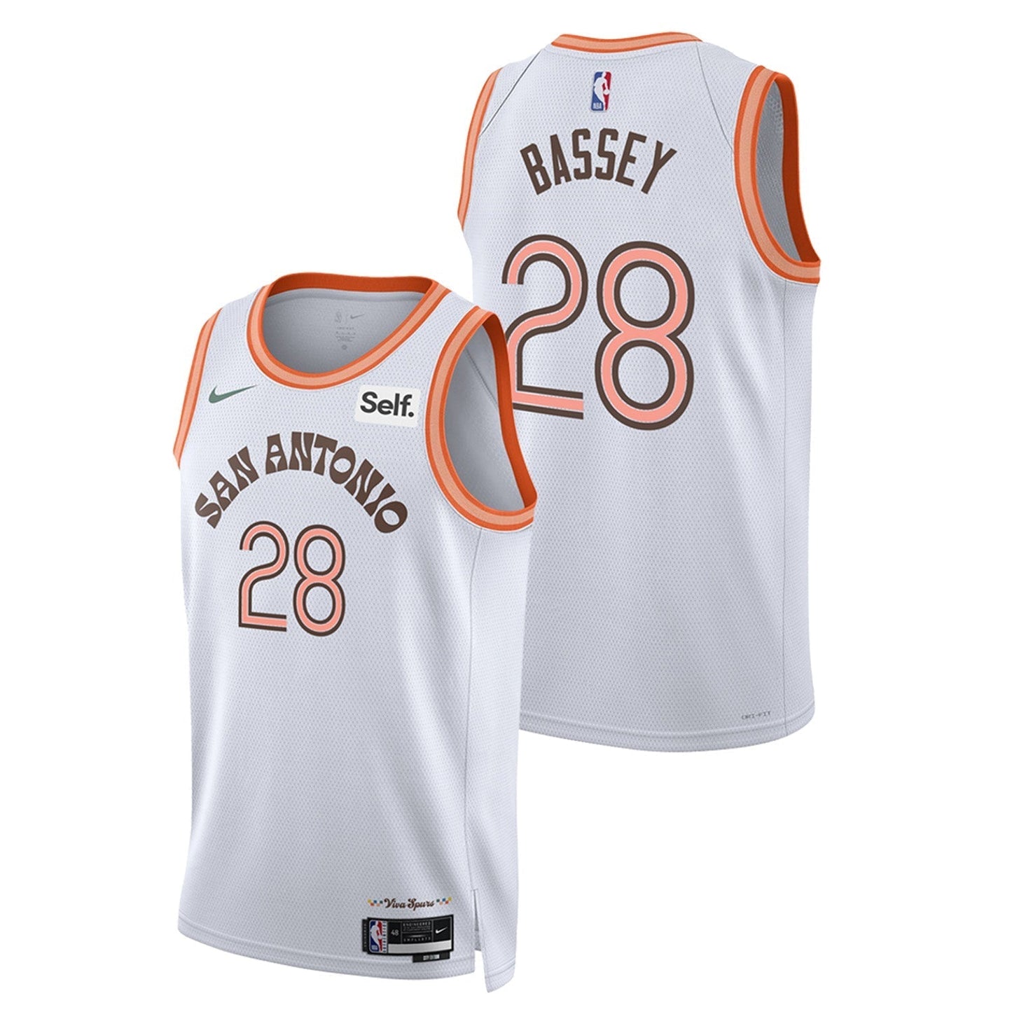 Charles Bassey San Antonio Spurs 28 Jersey