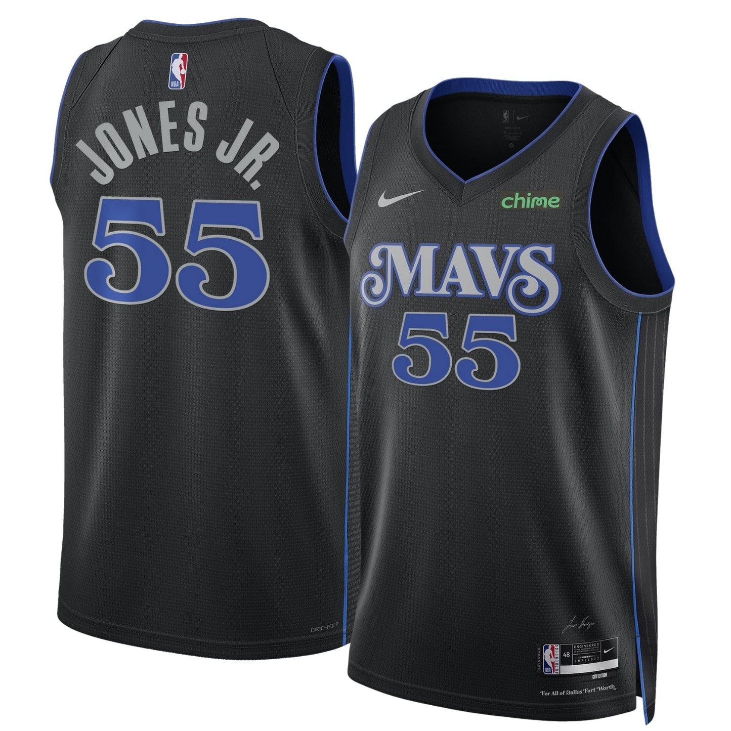 Basketball Derrick Jones Jr Dallas Mavericks 55 Jersey