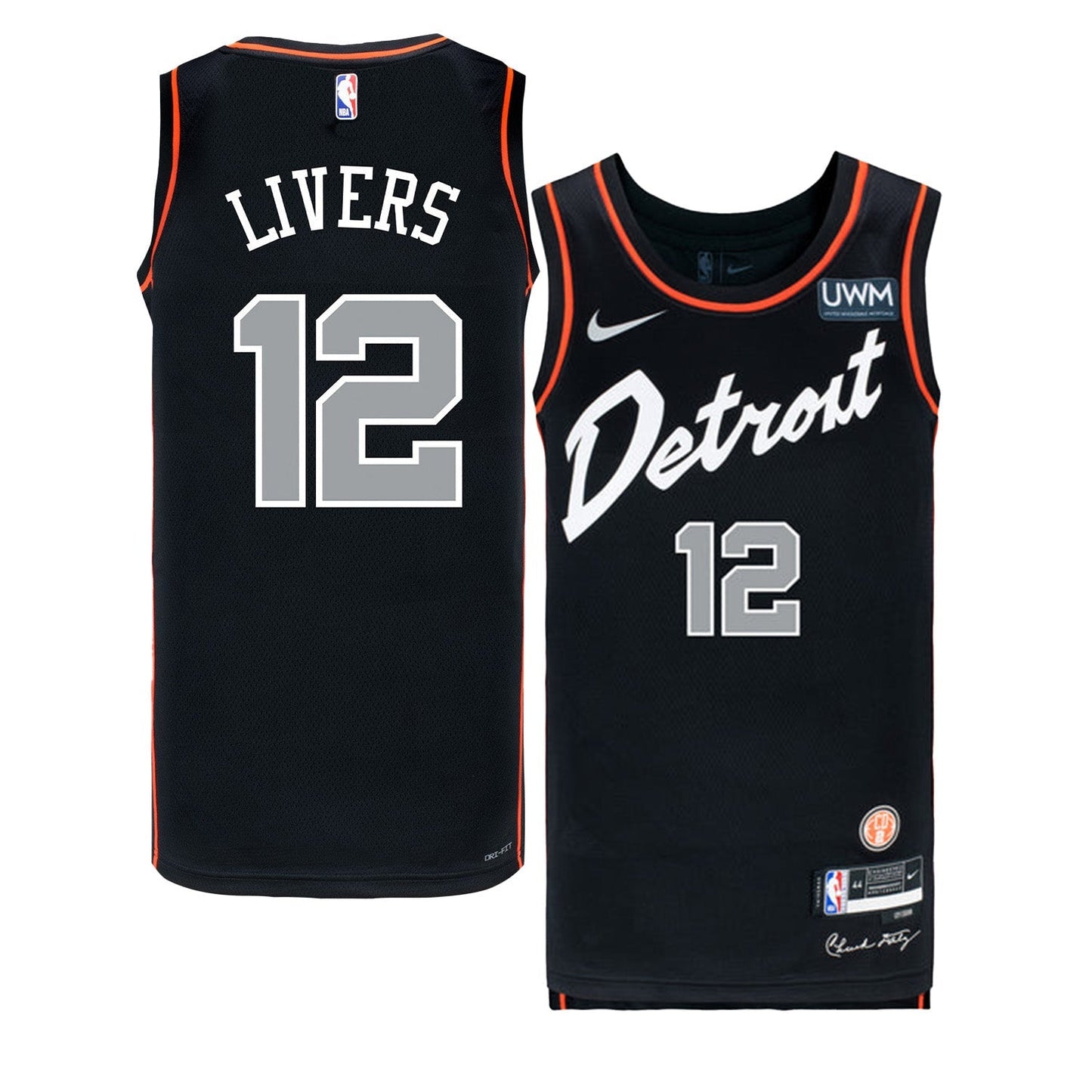 Basketball Isaiah Livers Detroit Pistons 12 Jersey