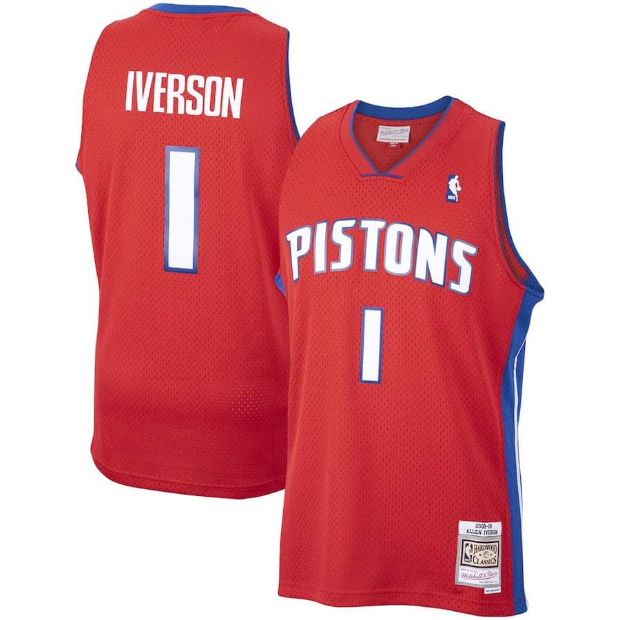 Basketball Allen Iverson Detroit Pistons 1 Jersey