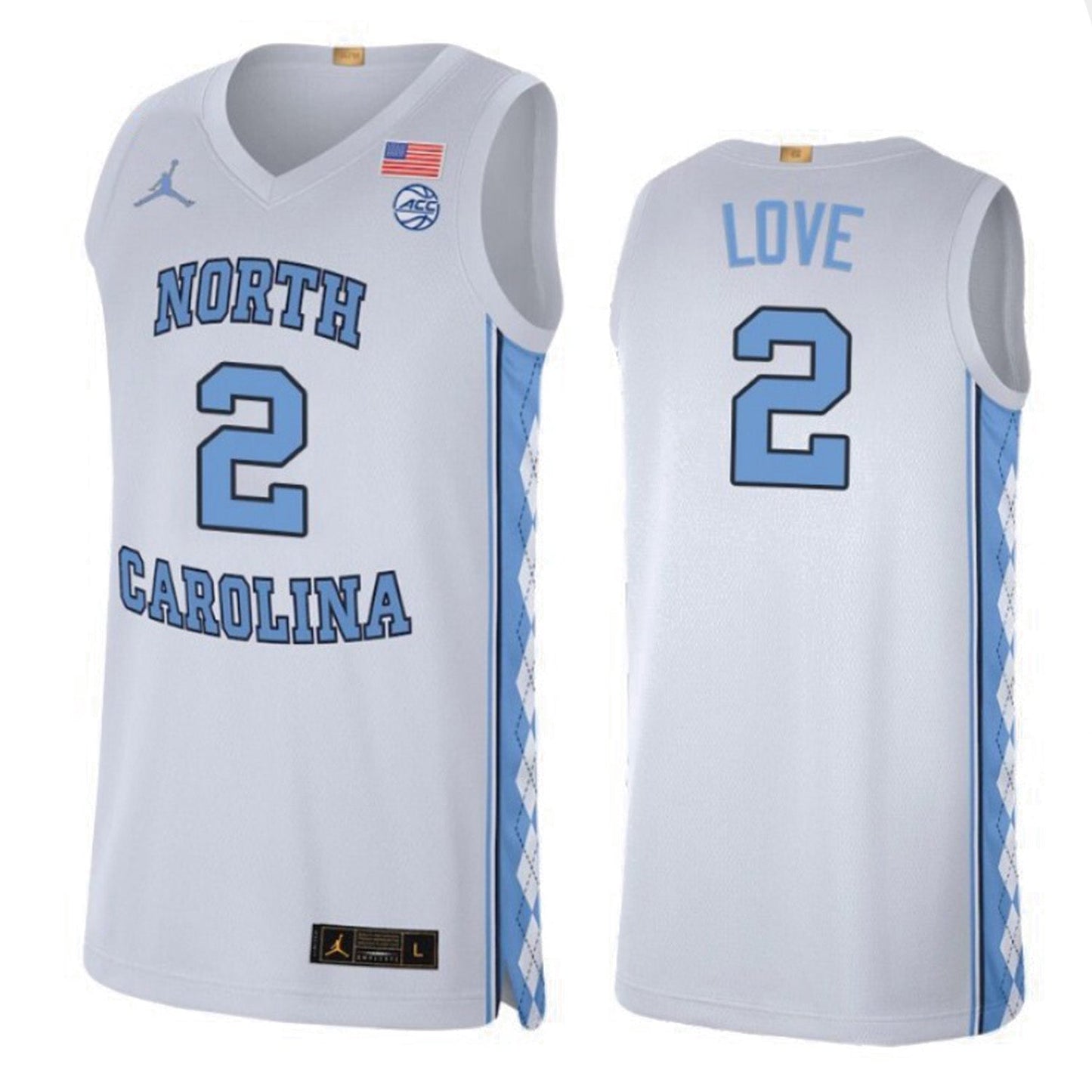 NCAAB Caleb Love Carolina Tar Heels 2 Jersey